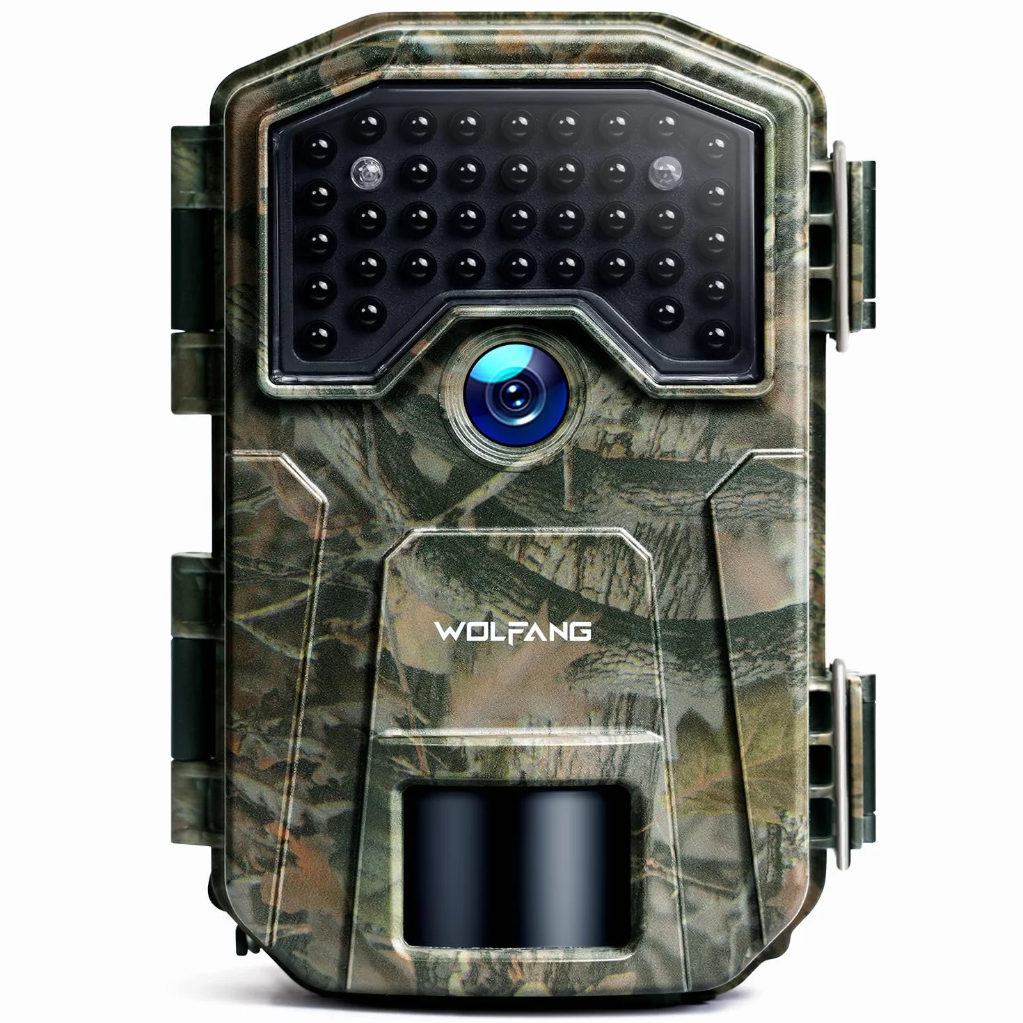 WOLFANG Cámara de Caza, Camara Fototrampeo 48MP 4K HD, Nocturna 940 NM LED IR Sin Brillo con 0,3s Activación, Cámara Caza Impermeable IP66 para Vida Silvestre y Monitoreo de Seguridad WT01