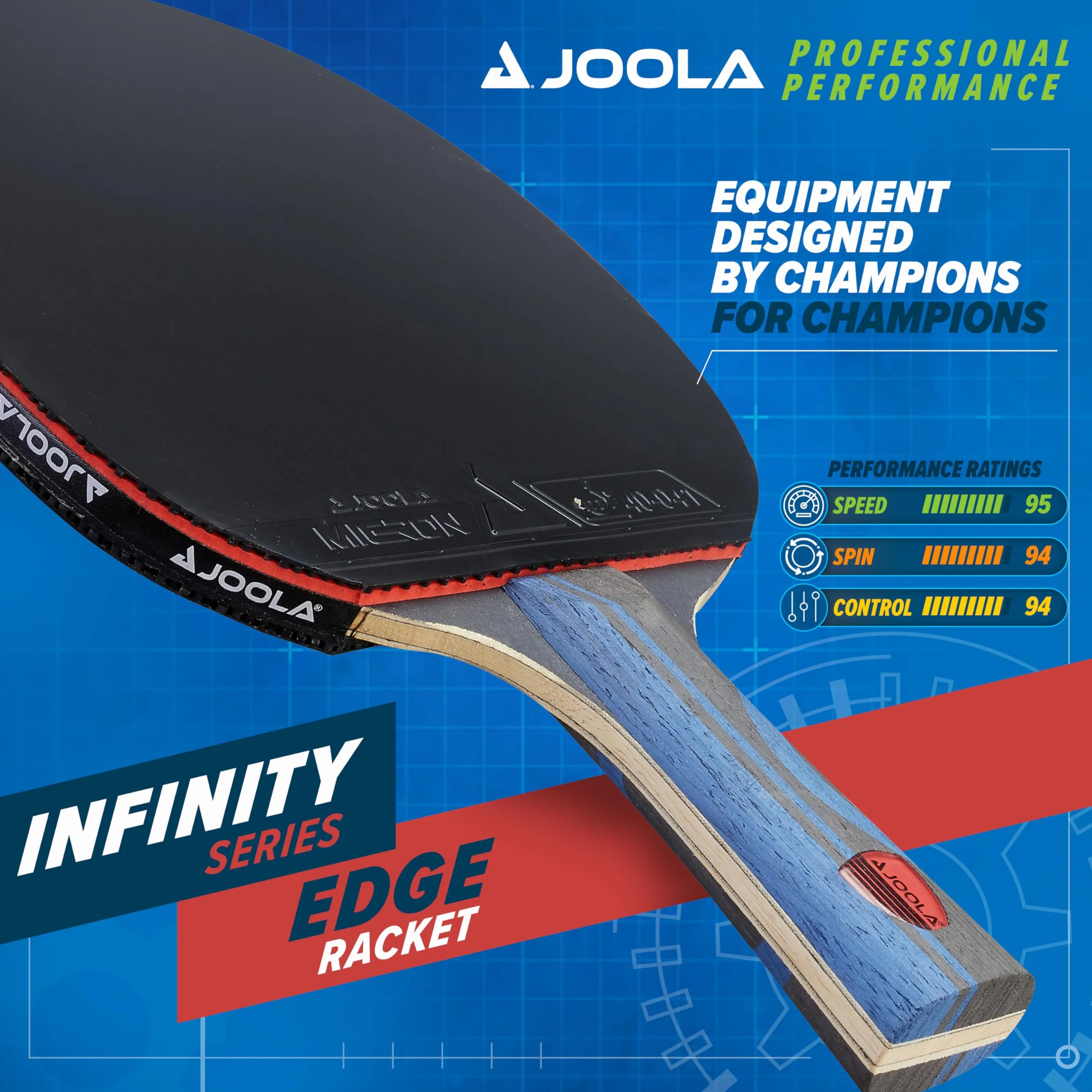 JOOLA Infinity Edge - Pala de Ping Pong de Rendimiento para torneos