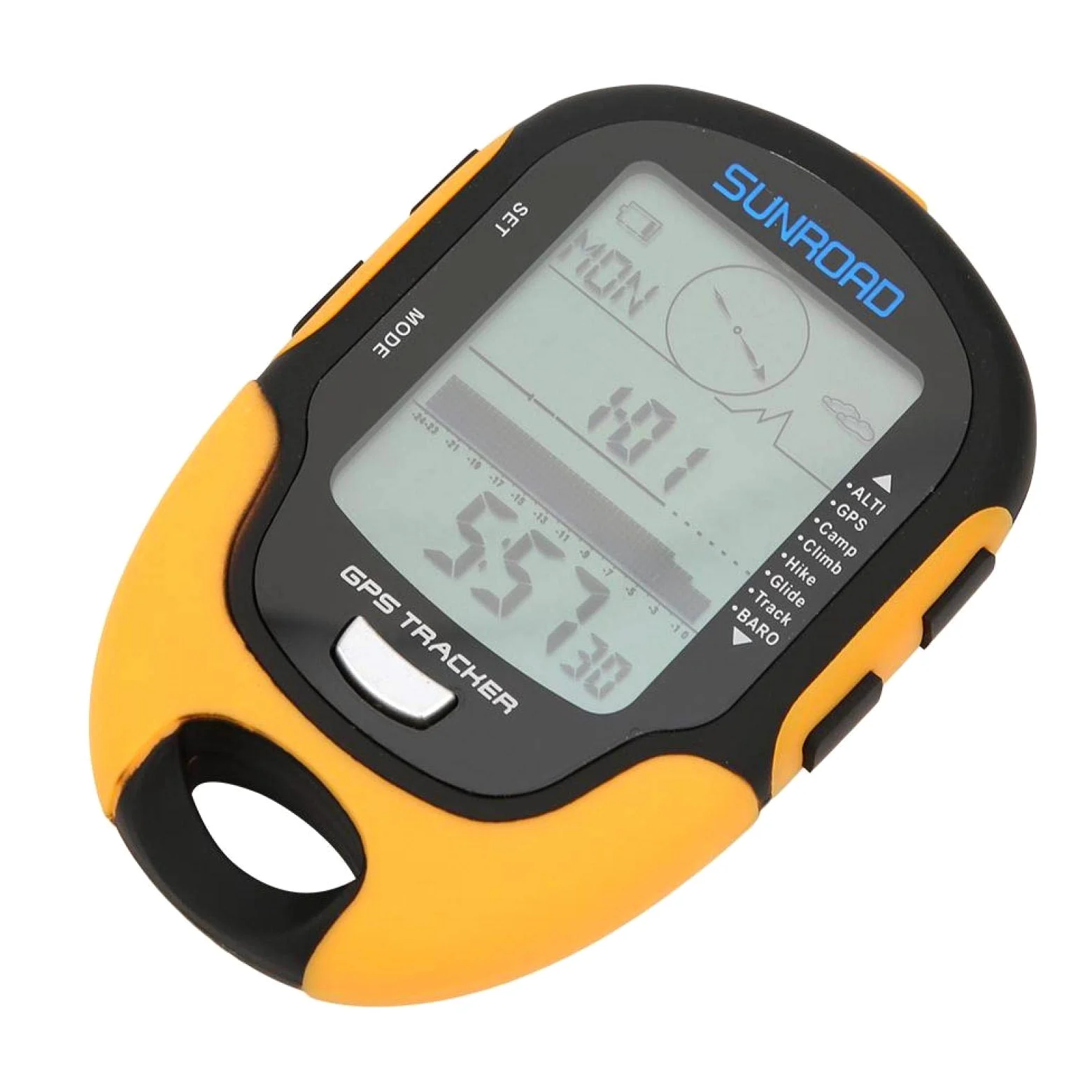 DAUERHAFT Brújula de medidor de altitud GPS Grado Impermeable IPX4, Adecuado para Deportes al Aire