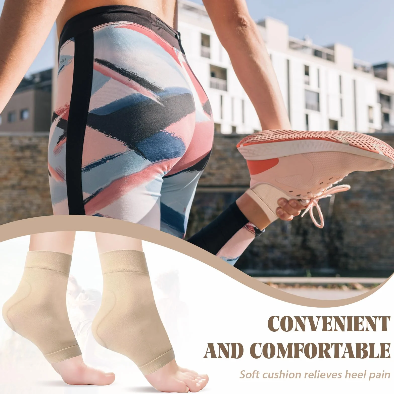 2 pares de calcetines protectores de talón con almohadilla de gel, manga acolchada para el tendón de Aquiles maleolar, calcetines acolchados para patinaje artístico, rodillos, botas, zapatos,