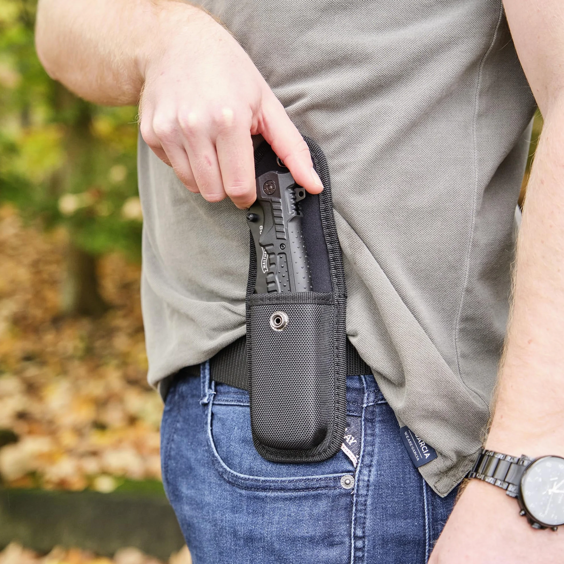 Walther Unisex - Cuchillo cuchillo plegable P99, negro
