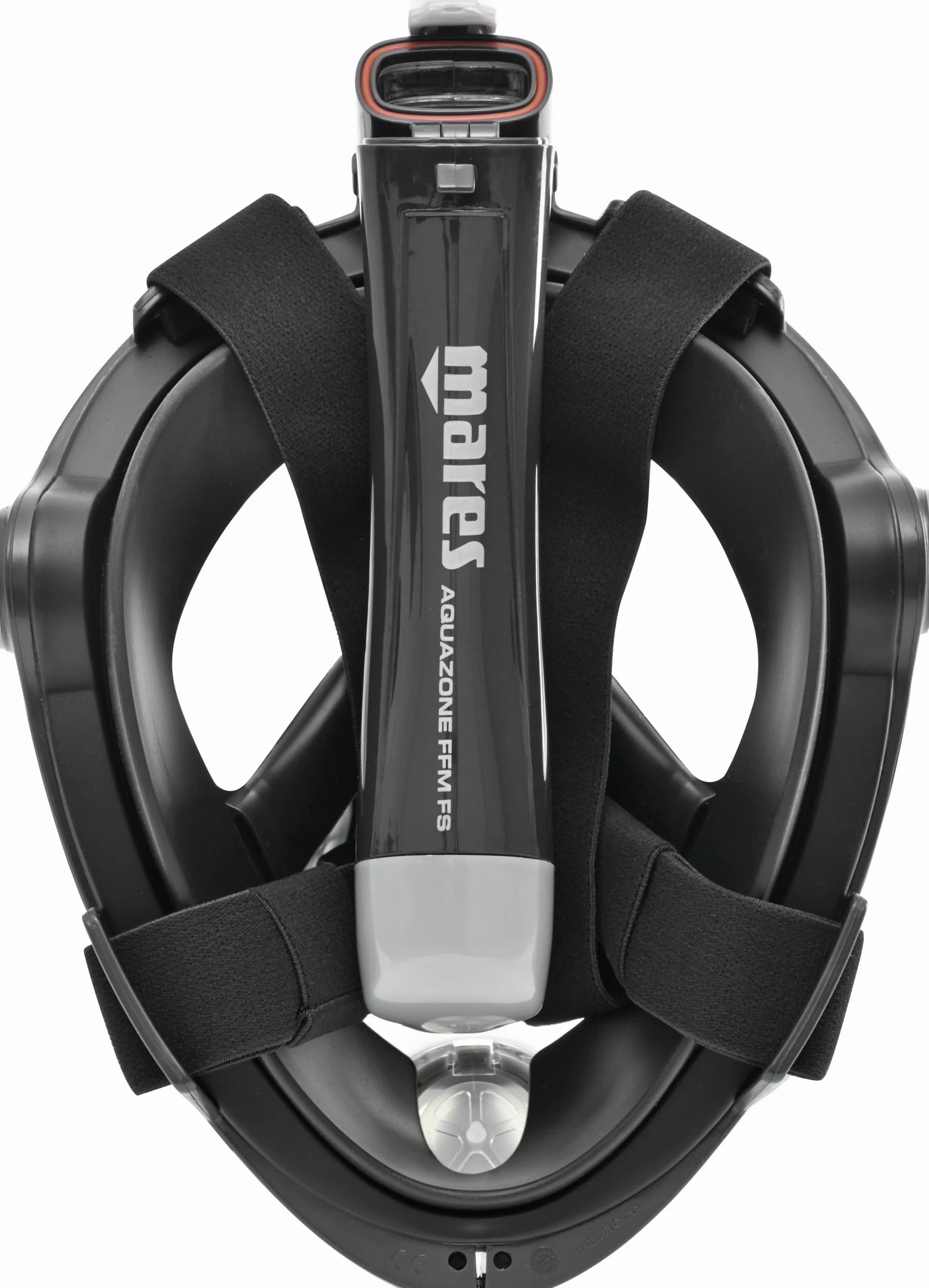 Mares Aquazone Full Face Mask - Masque Intégral Snorkeling Adulte, Jupe Silicone, Tuba Repliable, 3 Tailles