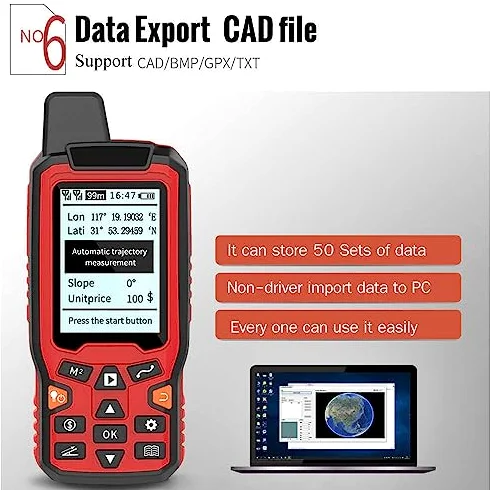 Dispositivo GPS de mano para topografía y navegación precisa, diseño antideslizante, ideal para bosques, tierras agrícolas, montañas, minas y zonas de lago