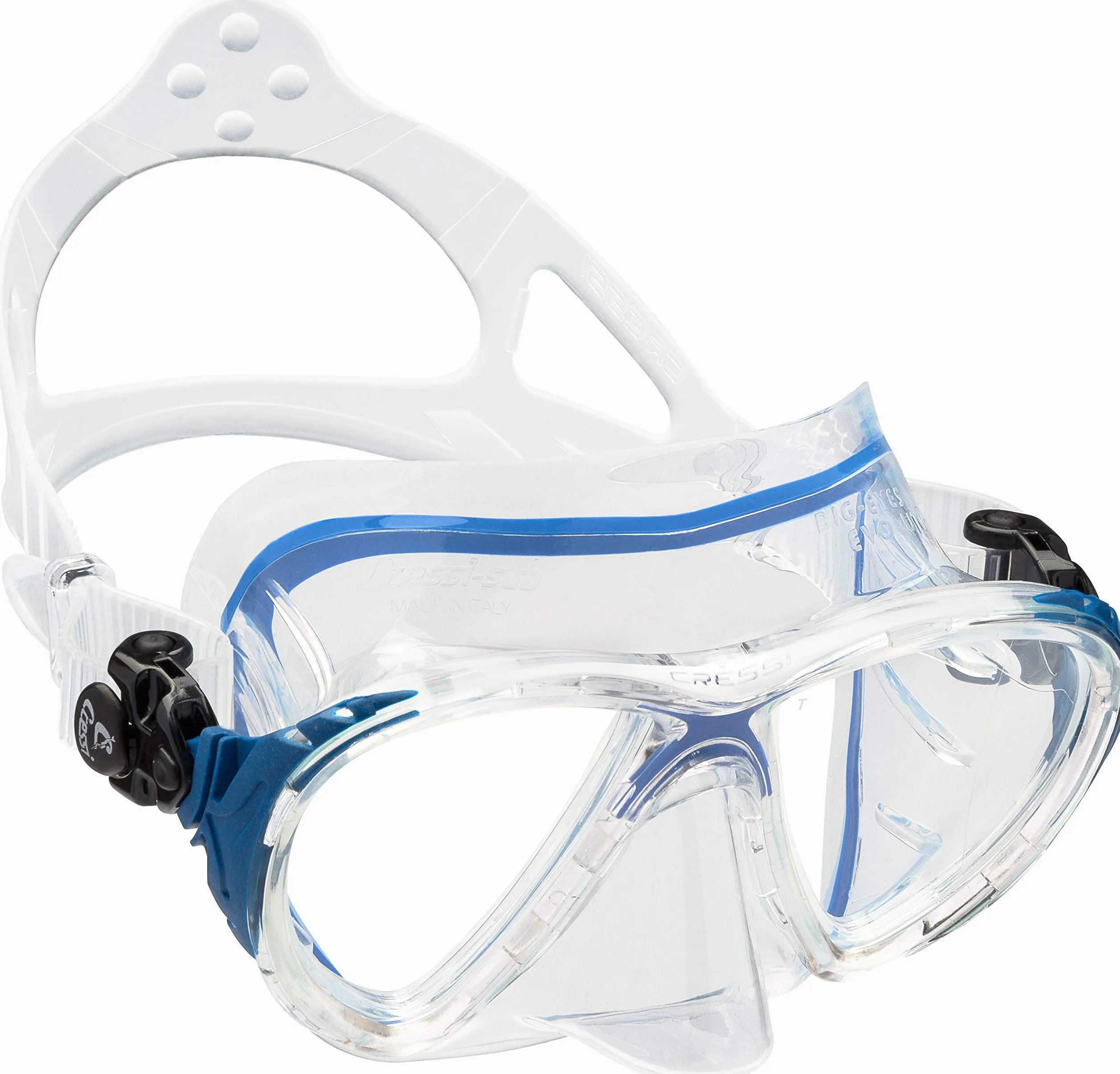 Cressi Big Eyes EVO & Alpha seco, Premium Calidad Profesional – Juego de esnórquel para Adultos, Fabricado en Italia por Cressi: Calidad Desde 1946