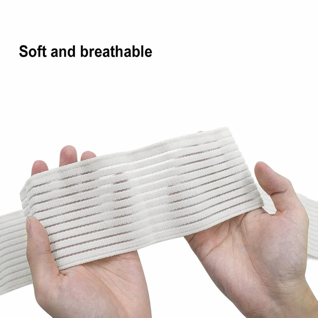 Banda de soporte de pecho de alto impacto, sin rebote, correa de brasier postoperatoria, brasier deportivo extra ajustable, banda estabilizadora de pecho grande, Blanco, Estandar