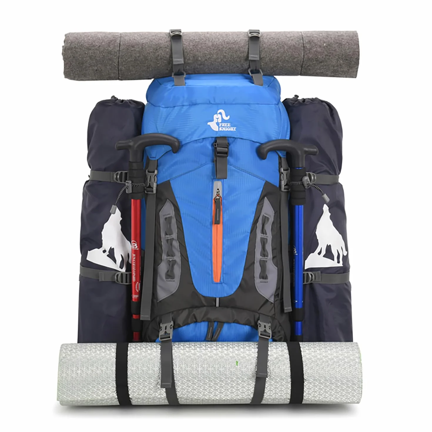 Bseash Mochila de senderismo ligera impermeable de 60L con cubierta de lluvia, mochila deportiva al aire libre para escalada acampar y turismo