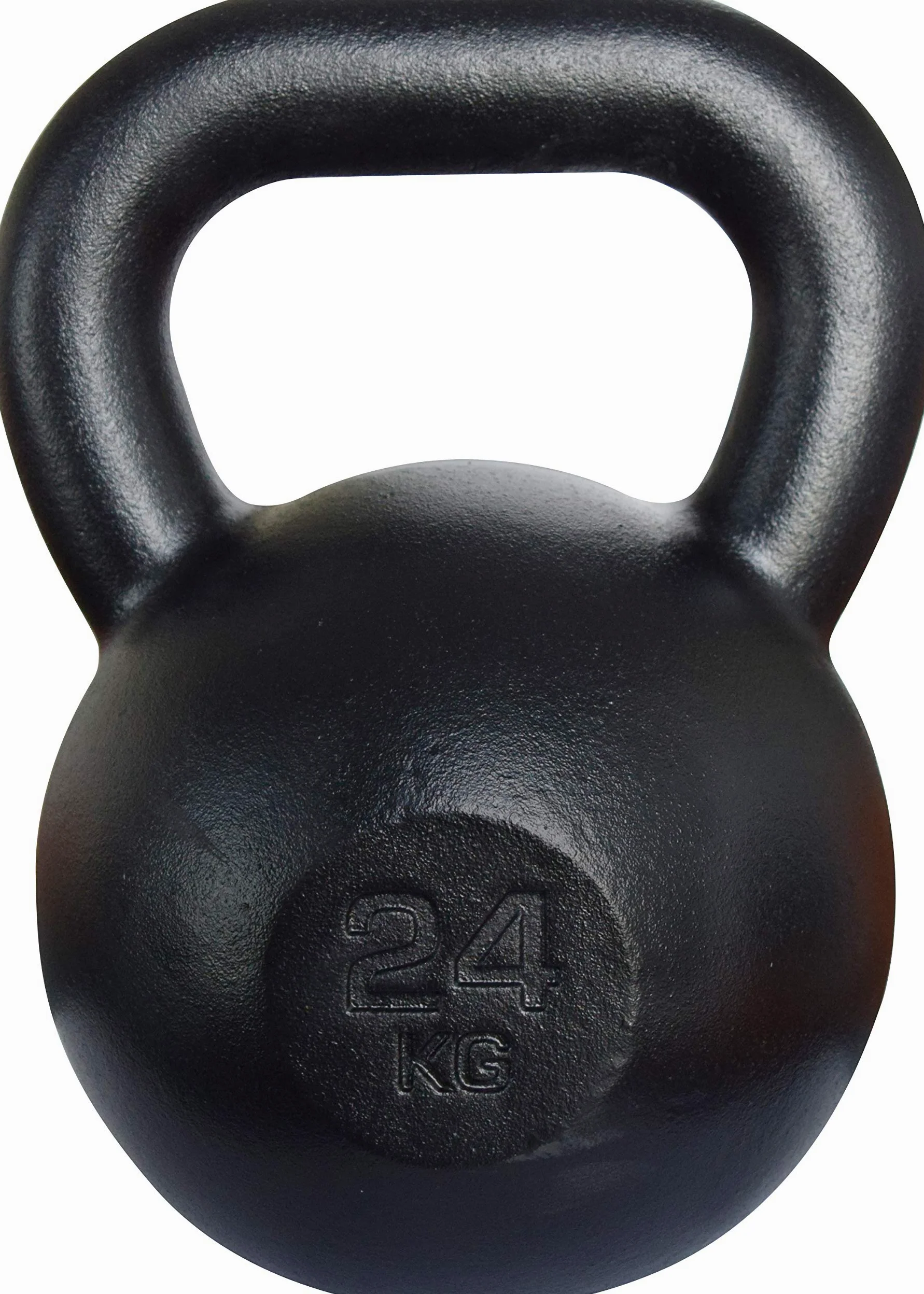 Kettlebell de Hierro Fundido Peso Pesado para Entrenamiento de Fuerza y ​​Cardio Pesa 24kg KAWMET