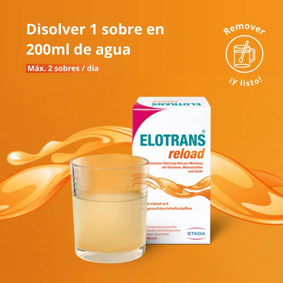 ELOTRANS Reload Electrolitos vitaminas minerales sobres naranja 15 sobres