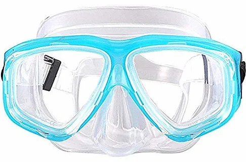 Máscara de buceo para adultos y niños con miopía, corrección de dioptrías, color azul marino, -2