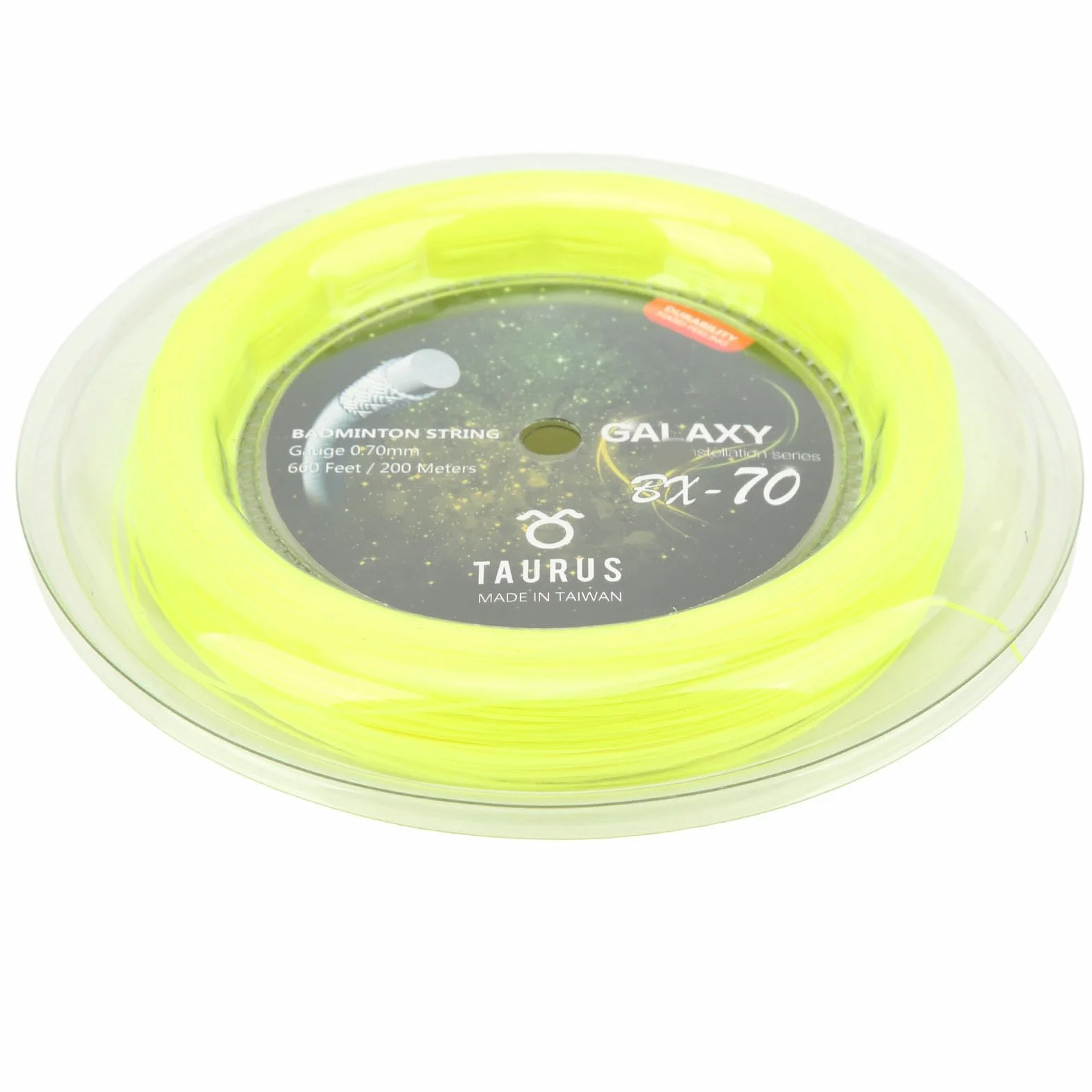 VGEBY Cuerda de Raquetas de Bádminton, Carrete de 200 M de Cuerda de Bádminton de Nailon de Alta Elasticidad de 0,7mm para Adultos y Jóvenes 7 Colores