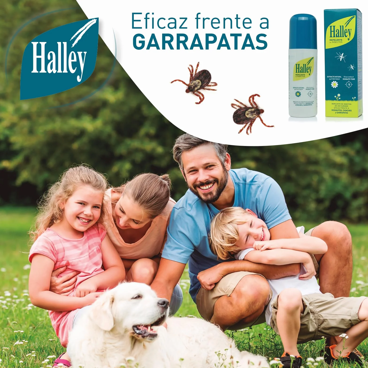 Halley Repelente Mosquitos Spray 250ml Extracto Natural de Pyrethrum