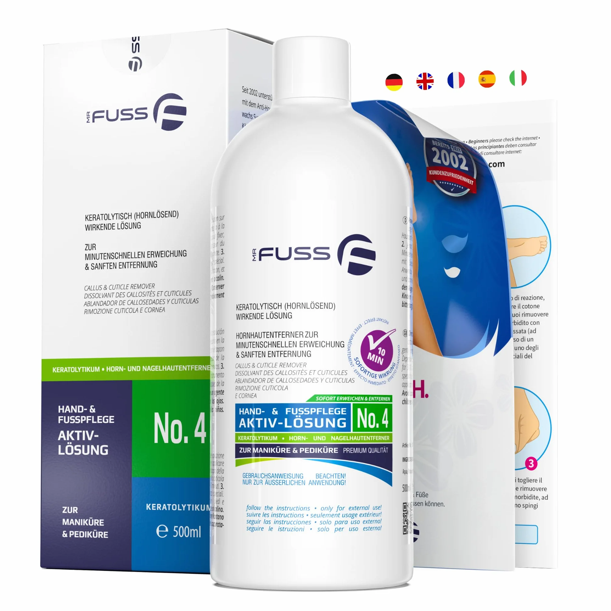 Mr. Fuss Solución activa para callos en los pies, 500 ml