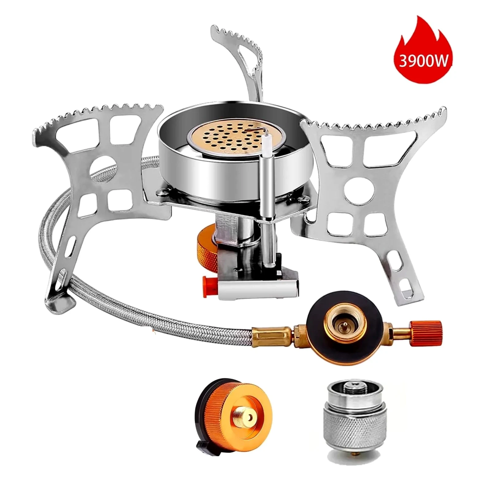 Estufa De Gas For Acampar Al Aire Libre, Quemador Turístico A Prueba Viento, Calentador Fuego Fuerte, Cocina Turismo, Horno Portátil, Equipo Suministros Picnic FáCil De Cocinar(20)