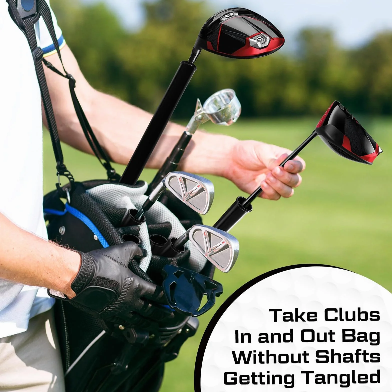 14 tubos de bolsa de tubo de de golf, separadores de repuesto, protector de golf, accesorios de tubo de de golf, separadores de tubos de protección, separadores de tubos de protección,