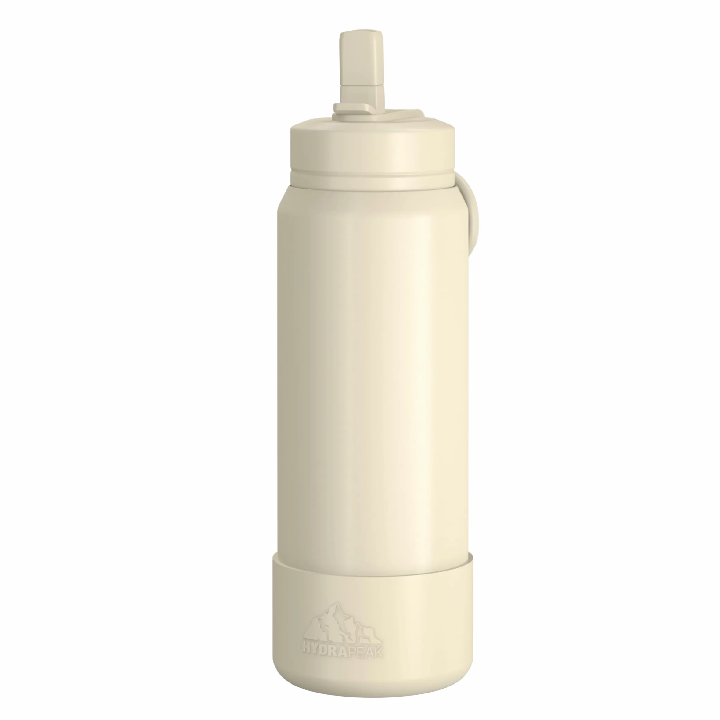 Hydrapeak Botella de agua deportiva de 26 onzas con tapa con popote, a prueba de fugas y derrames, mantiene las bebidas frías durante 24 horas y el calor durante 12 horas, acero inoxidable de alta