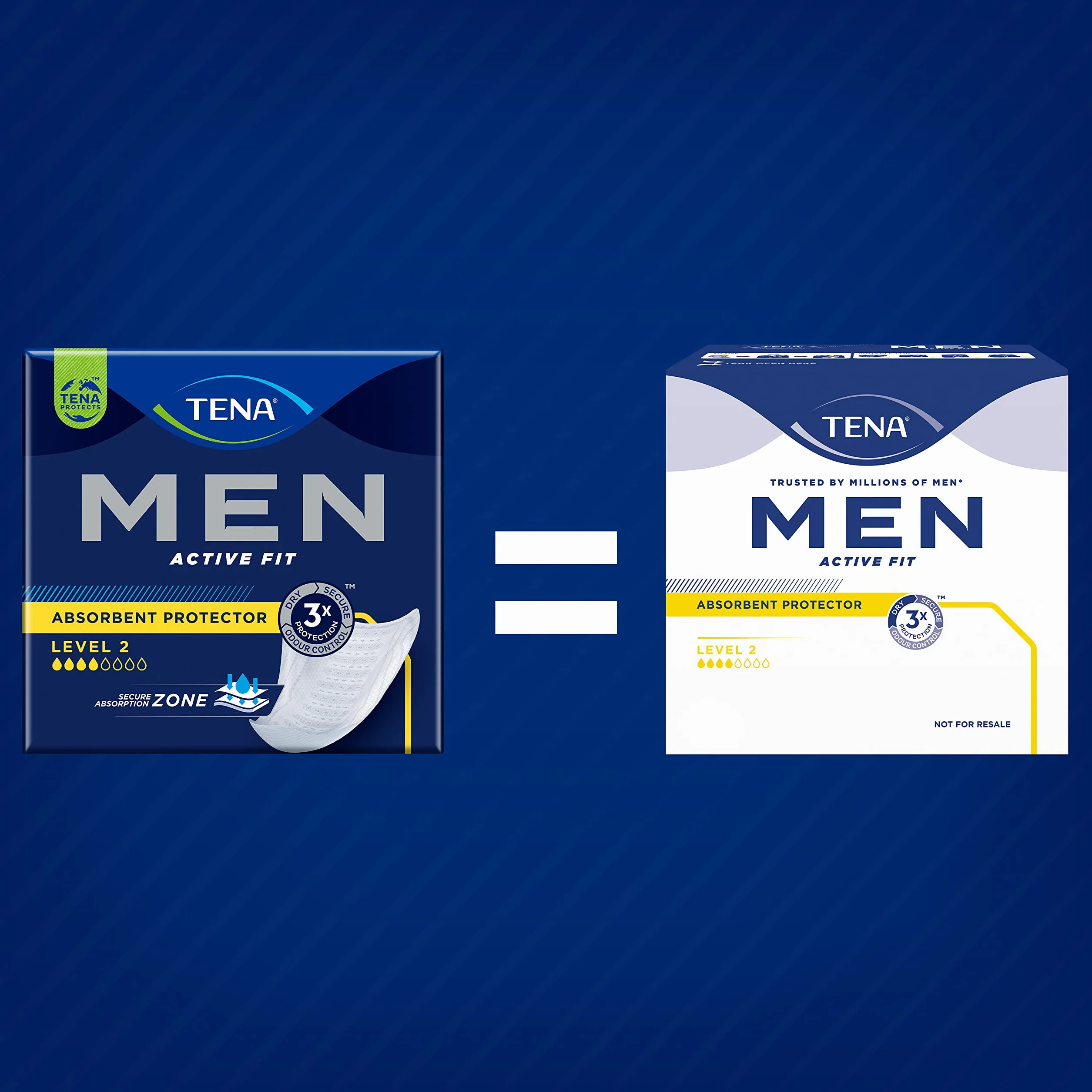 TENA Men Level 2 x60 Compresa Protectora Absorbente para Hombre Incontinencia Moderada