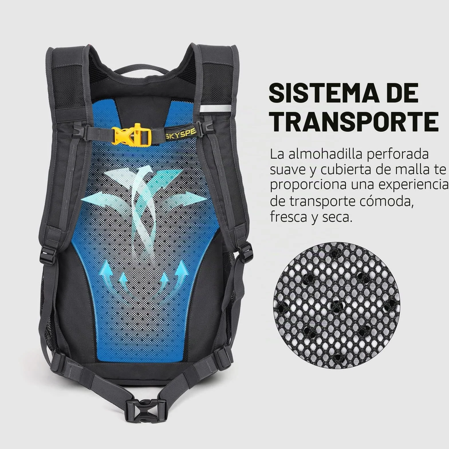 SKYSPER Mochila de Senderismo 20L Ultraligera para Hombre Mujer Trekking Camping