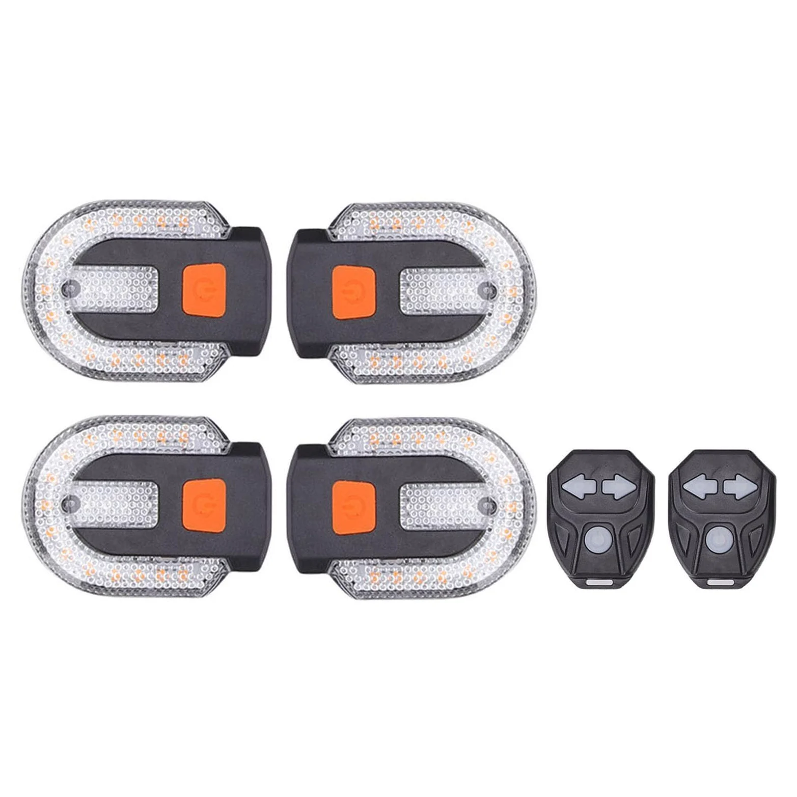 Señales de para Bicicleta, Luces Traseras LED Recargables por USB con Control Remoto, Paquete de 4 ABS, 5 Modos, Alerta Audible de Visibilidad de 150 M para Bicicletas de Montaña y