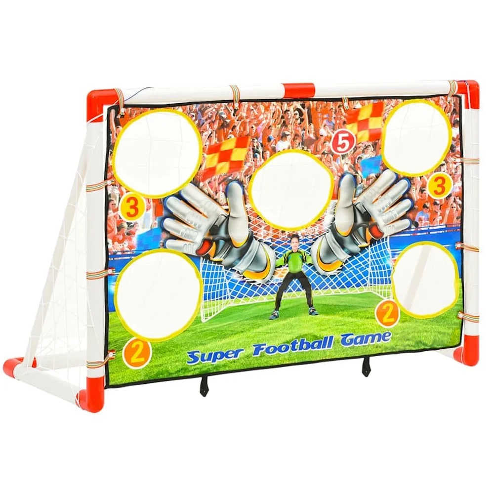 Juego de portería de fútbol con portería de 120 x 51 x 77,5 cm, plegable con red, bomba, pelota, estacas, resistente a la intemperie para niños, jóvenes, ocio en el jardín, parque, pasillo