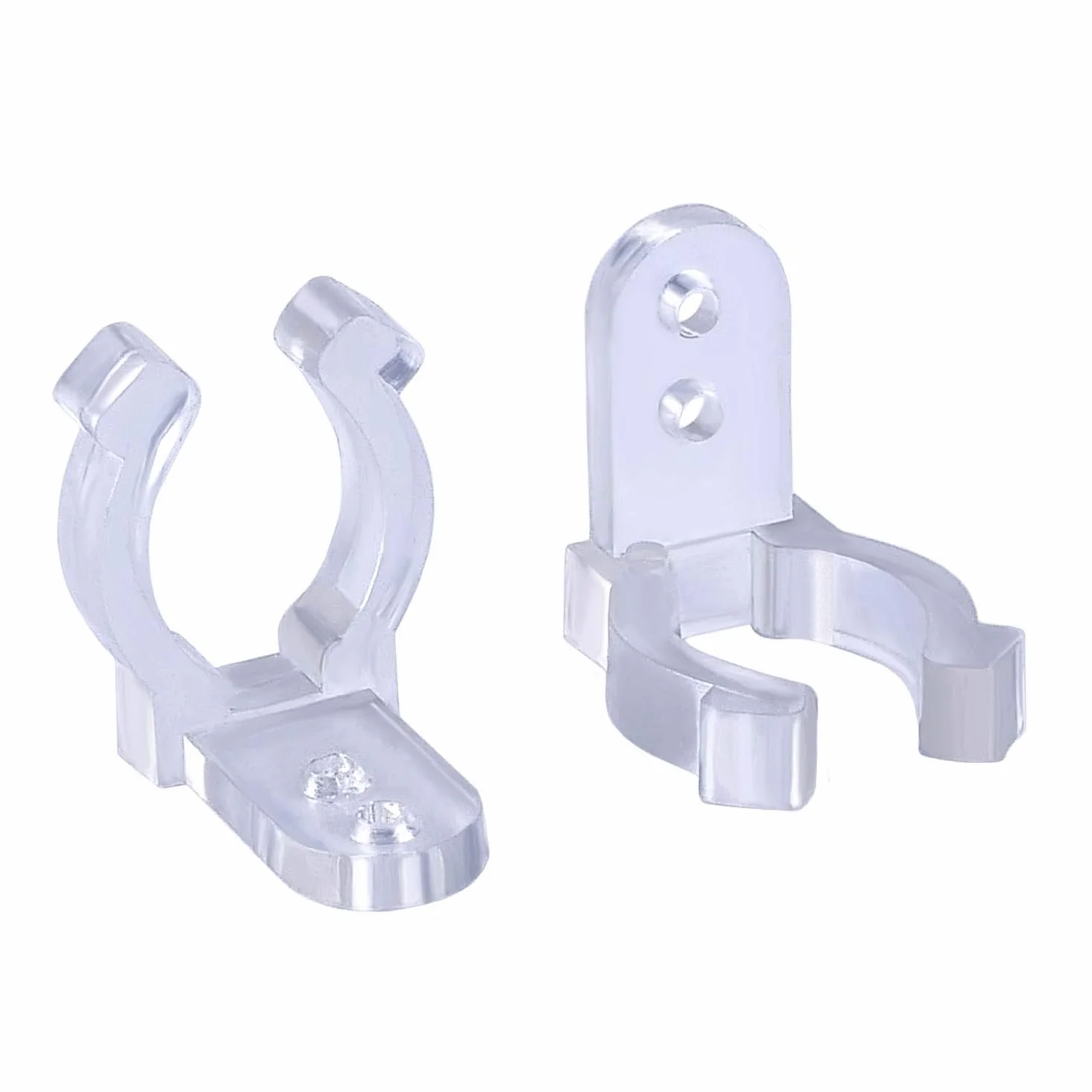 Clips de fijación para tubo de luz LED, 40 unidades, soporte transparente de plástico