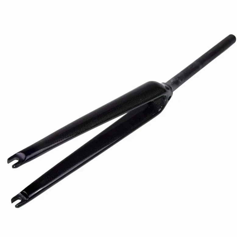 Horquilla Para Bicicleta Horquilla delantera de fibra de carbono for bicicleta de carretera de carreras, 700C, 25,4 mm, brillante y mate, horquilla rígida de carbono for bicicleta de piñón fijo Horqui