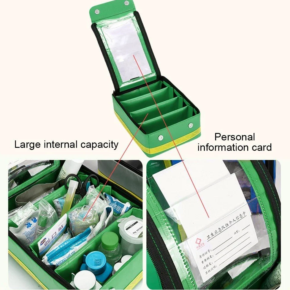 Bolsa para Botiquín De Primeros Auxilios, Bolsa Multifuncional para Guardar Medicamentos, Kit Médico De Supervivencia para Viajes, Coche, Casa Y Trabajo.