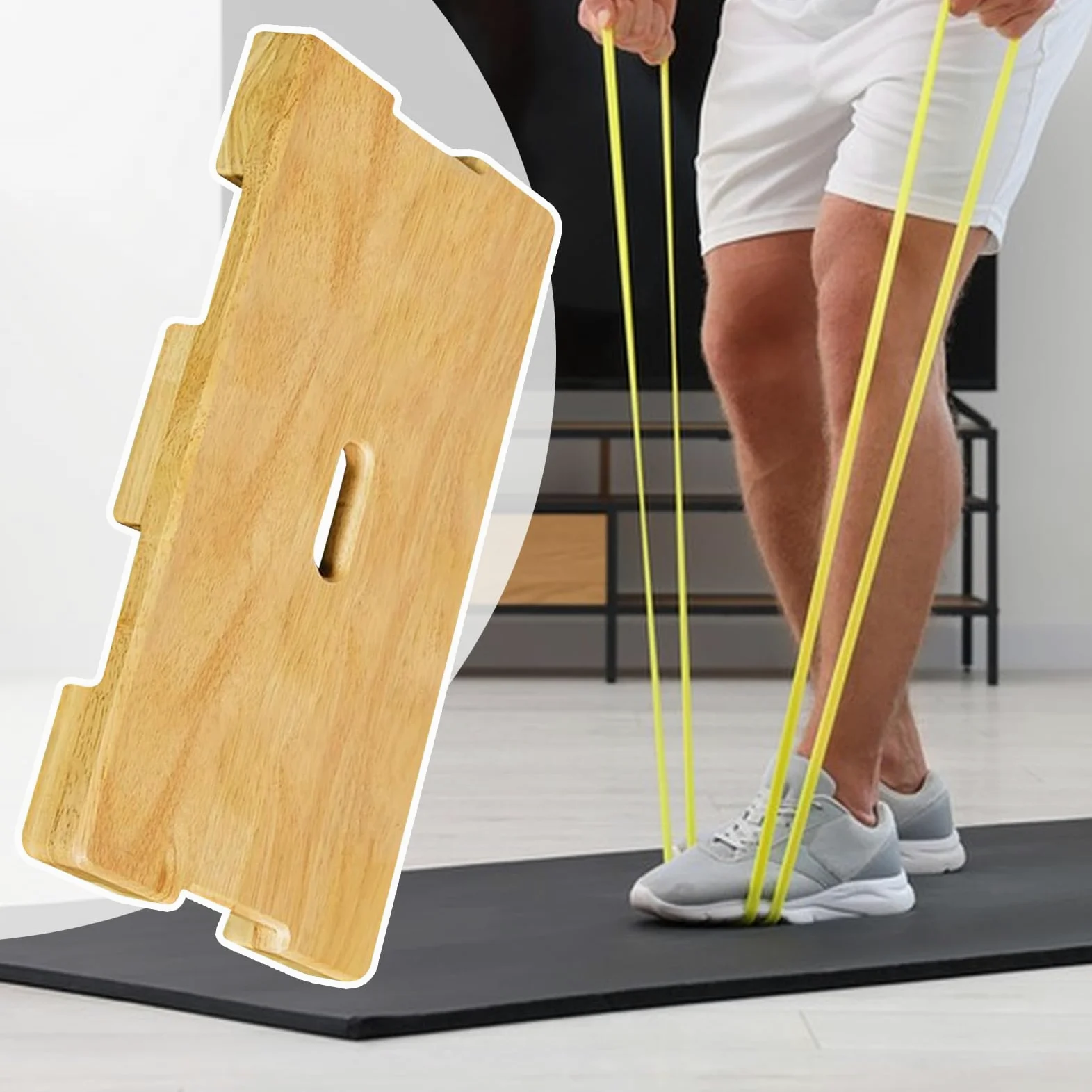 Tabla De Ejercicio Madera Estiramiento Intenso | Tabla De Madera Para Estirar Pie Y Fitness Para Gimnasio Entrenamiento Resistente Estiramiento Fuerza Recuperación para