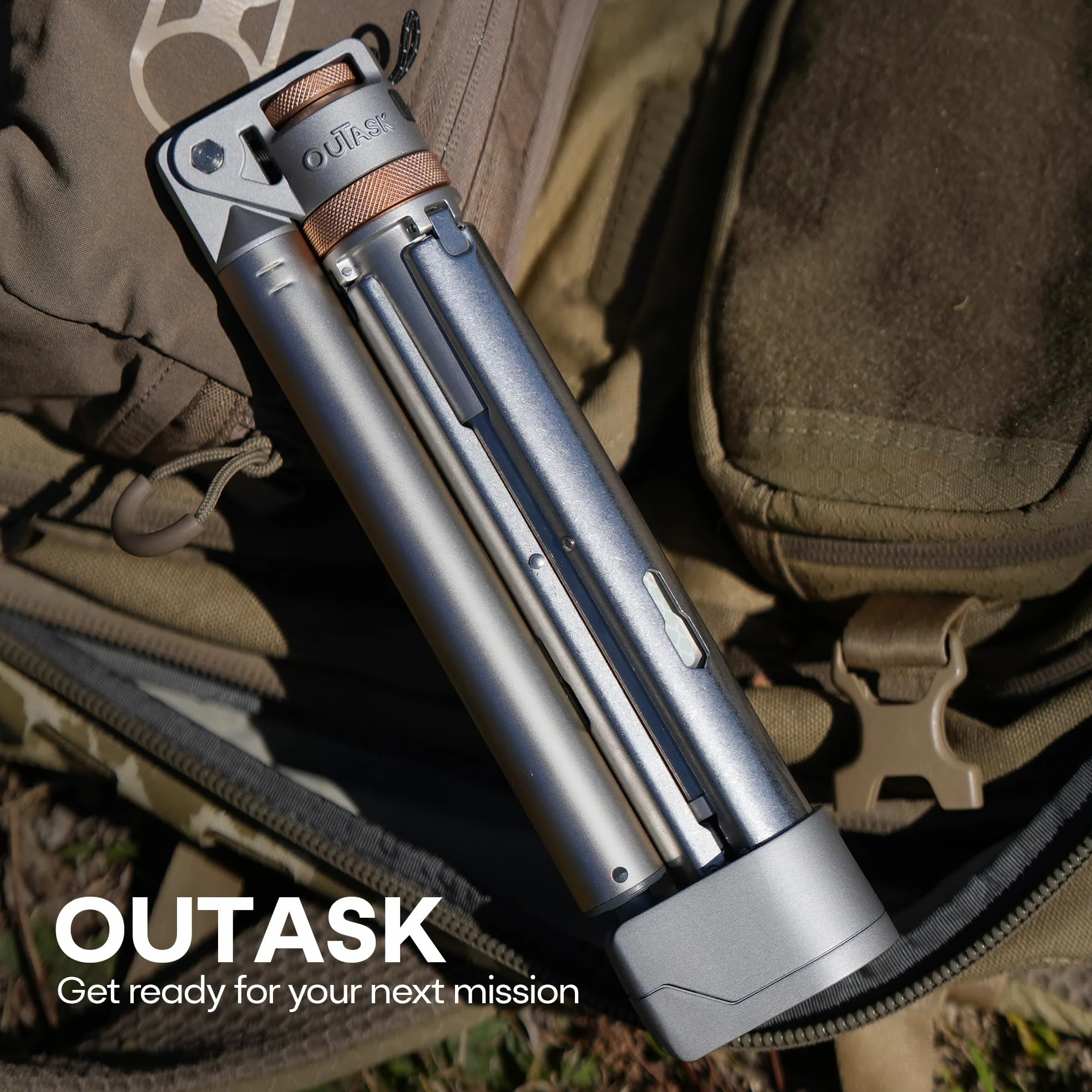 Outask TD2 - Linterna LED telescópica para camping, 1500 lm, ultrabrillante, luz portátil todo en uno, base de trípode magnética, CRI 90 atenuación continua/CCT (2000 K-7000 K), IPX7 impermeable