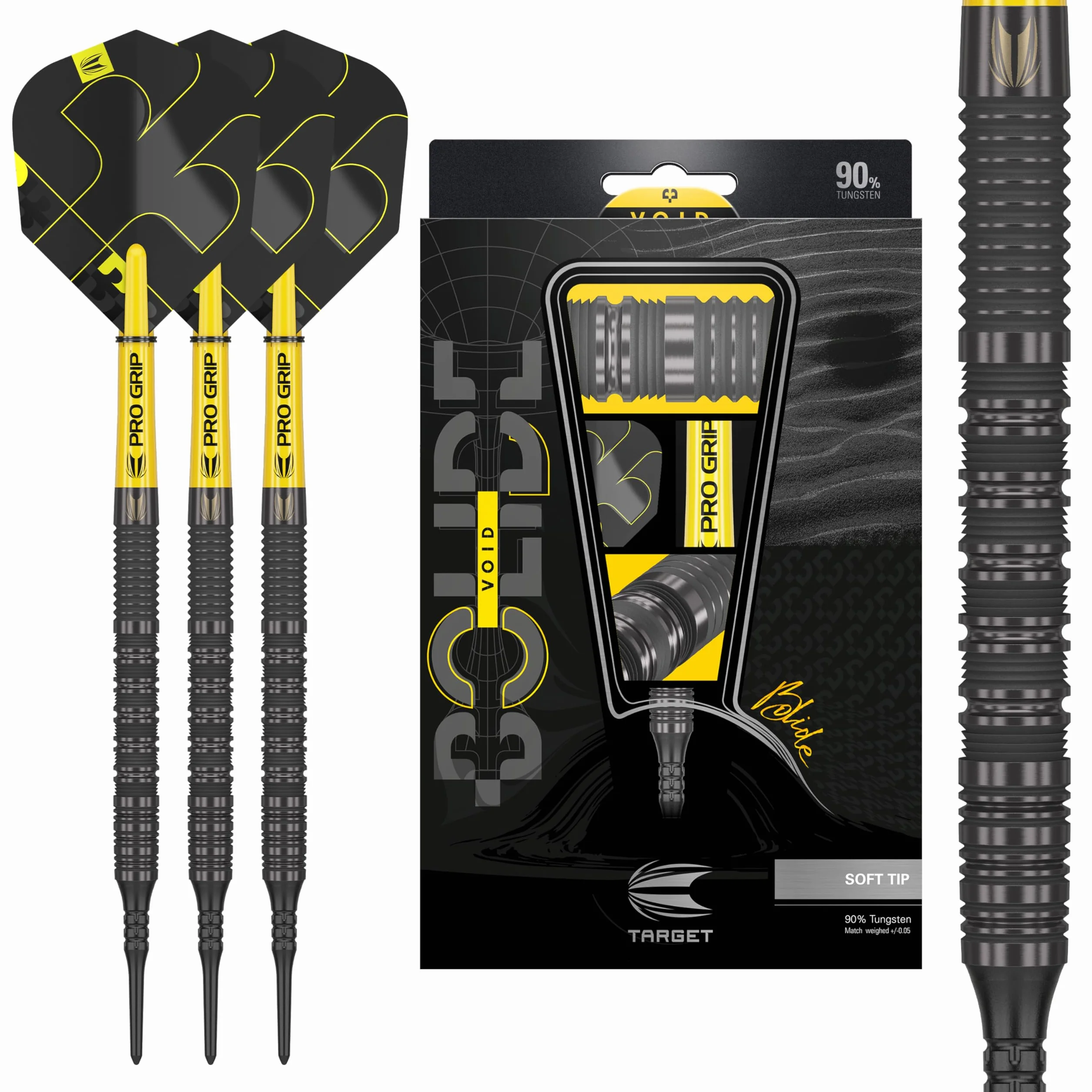 Target Darts Bolide Void 10 90% Juego de Dardos de Punta Blanda de tungsteno