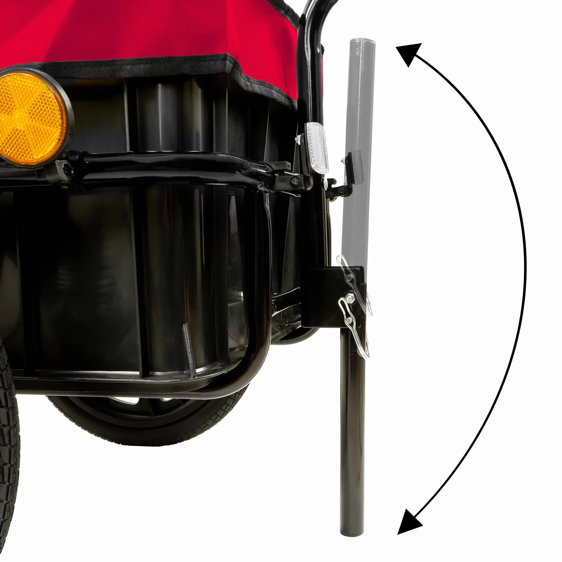 Zelsius Carrito de bicicleta, transporte, 68 litros, remolque de bicicleta, remolque de carga con bandeja de plástico, remolque de transporte, caja de transporte