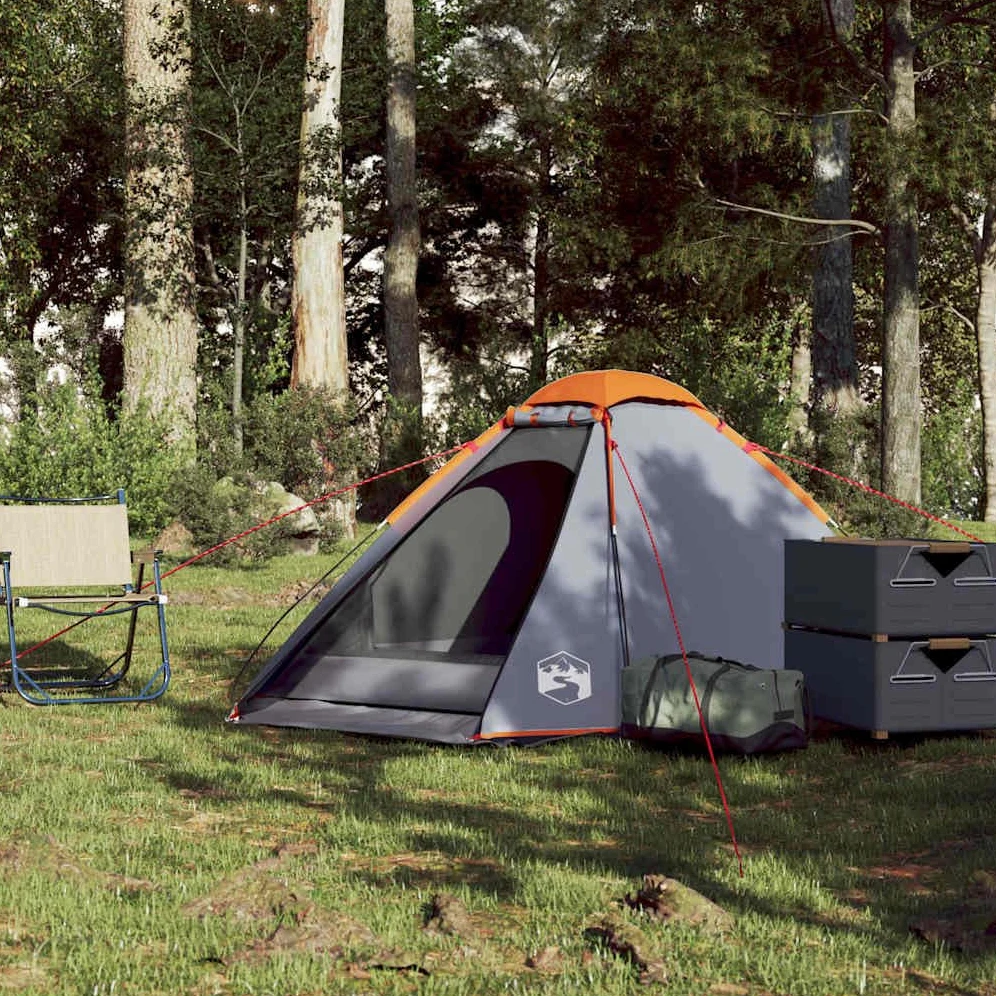 Tienda de campaña domo para personas, verde, impermeable, poliéster en T con revestimiento de PU, tienda ligera para trekking al aire libre con bolsa de transporte