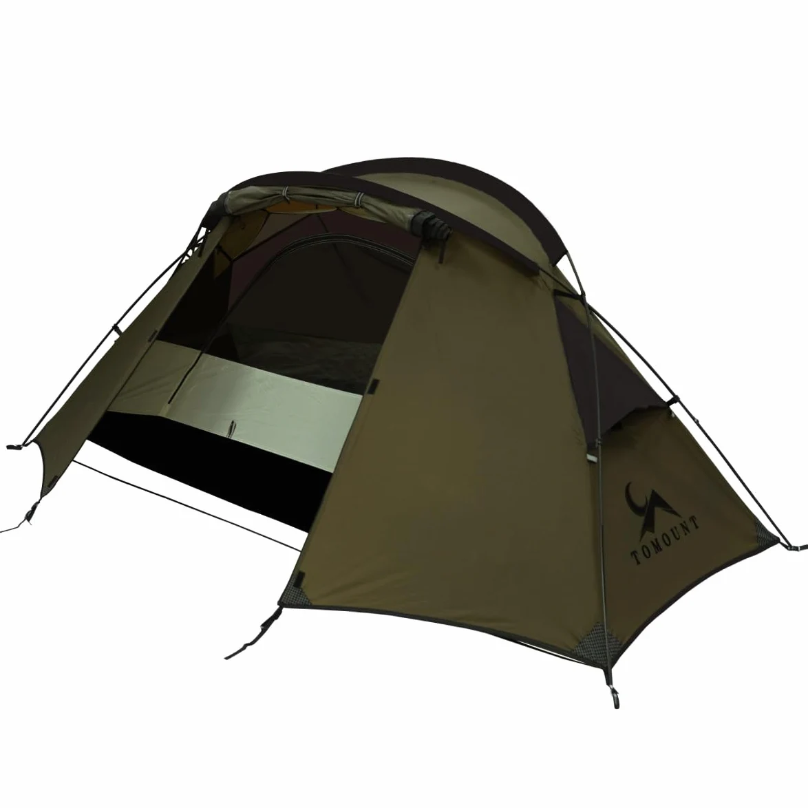 TOMOUNT - Tienda de campaña para mochileros para 1-2 hombres, impermeable, de nailon ultraligero, 1,5 kg a 2 kg, para senderismo, camping, al aire libre