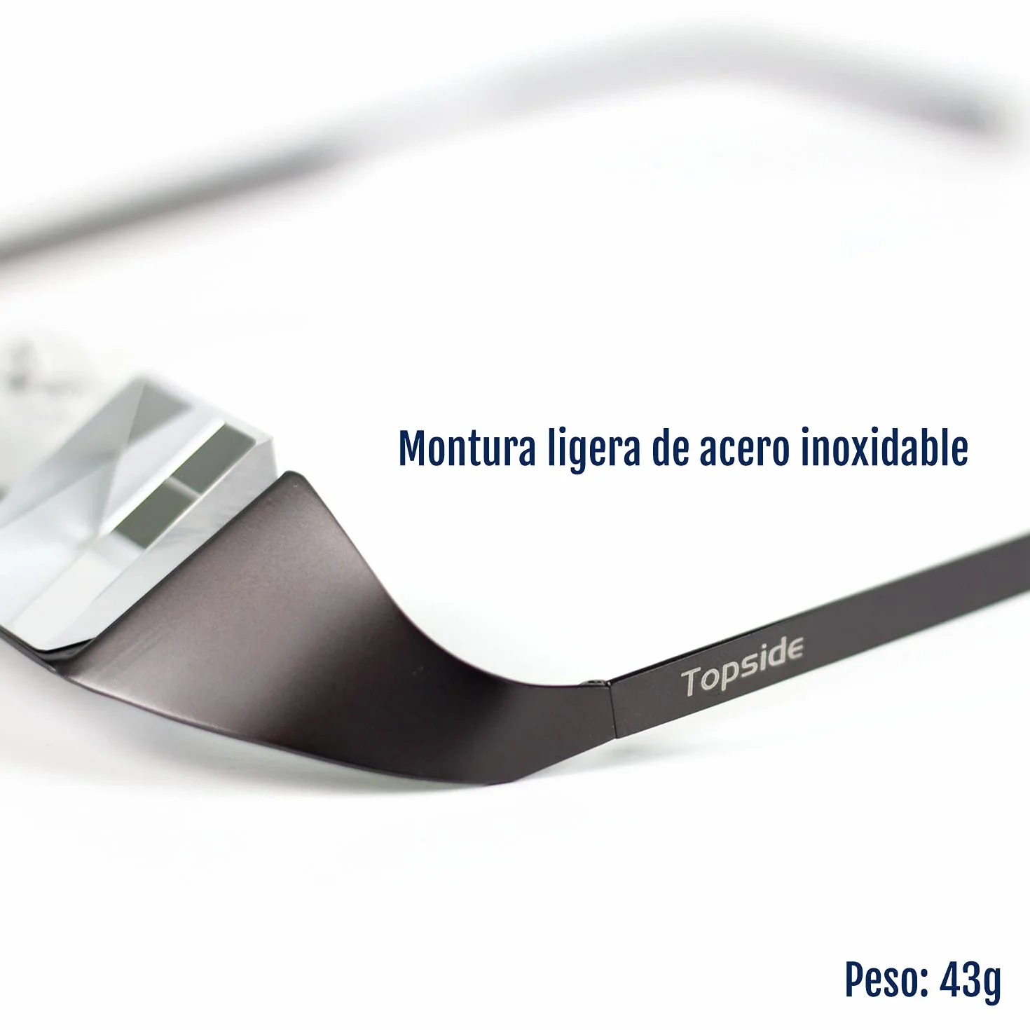 TOPSIDE Gafas asegurar escalada Montura ligera acero prisma BK7 transparencia