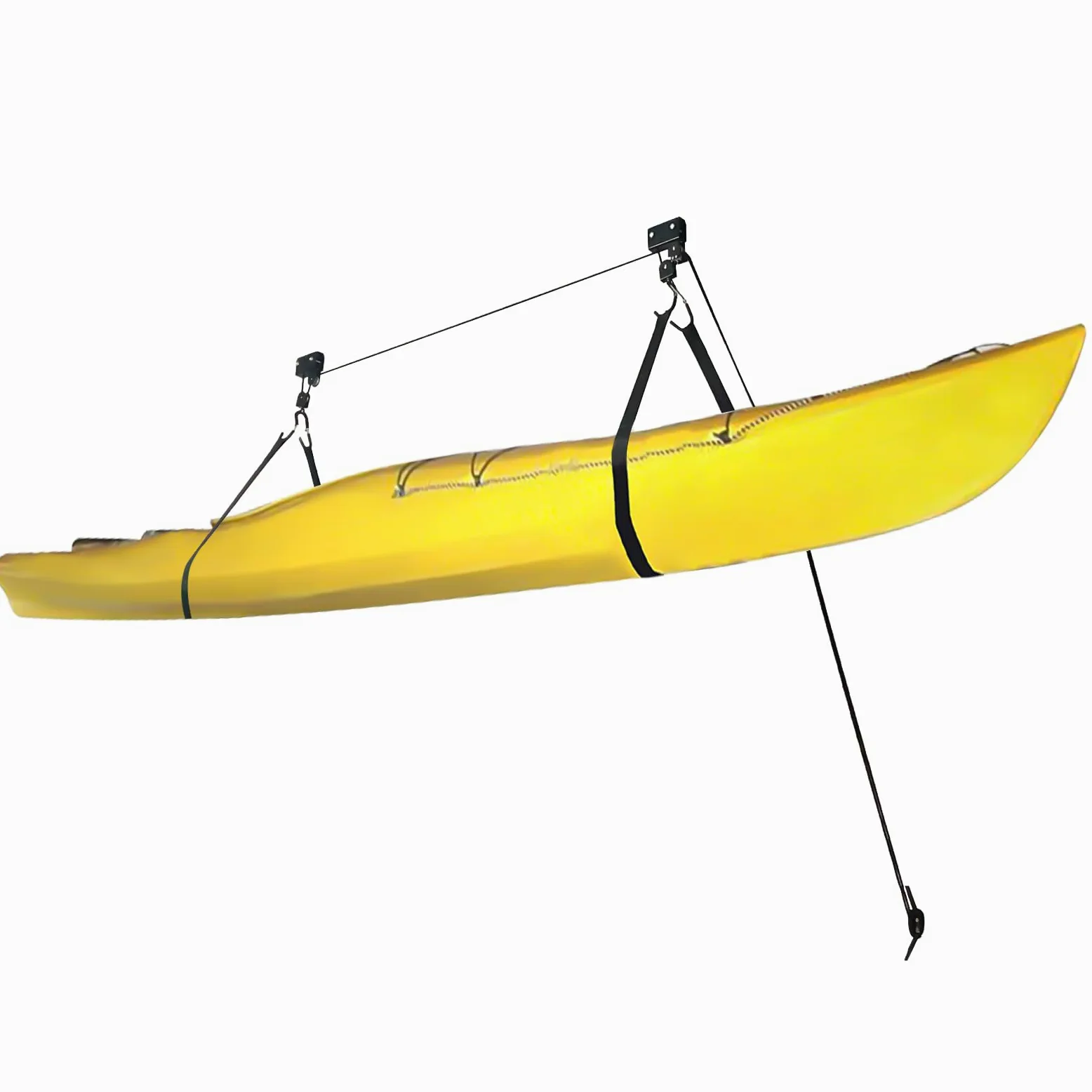 Funda para kayak – Sistema de polea de 57 kg de capacidad, elevador de bicicleta con gancho y polea, para canoas, bicicletas, escaleras y más, organizador interior