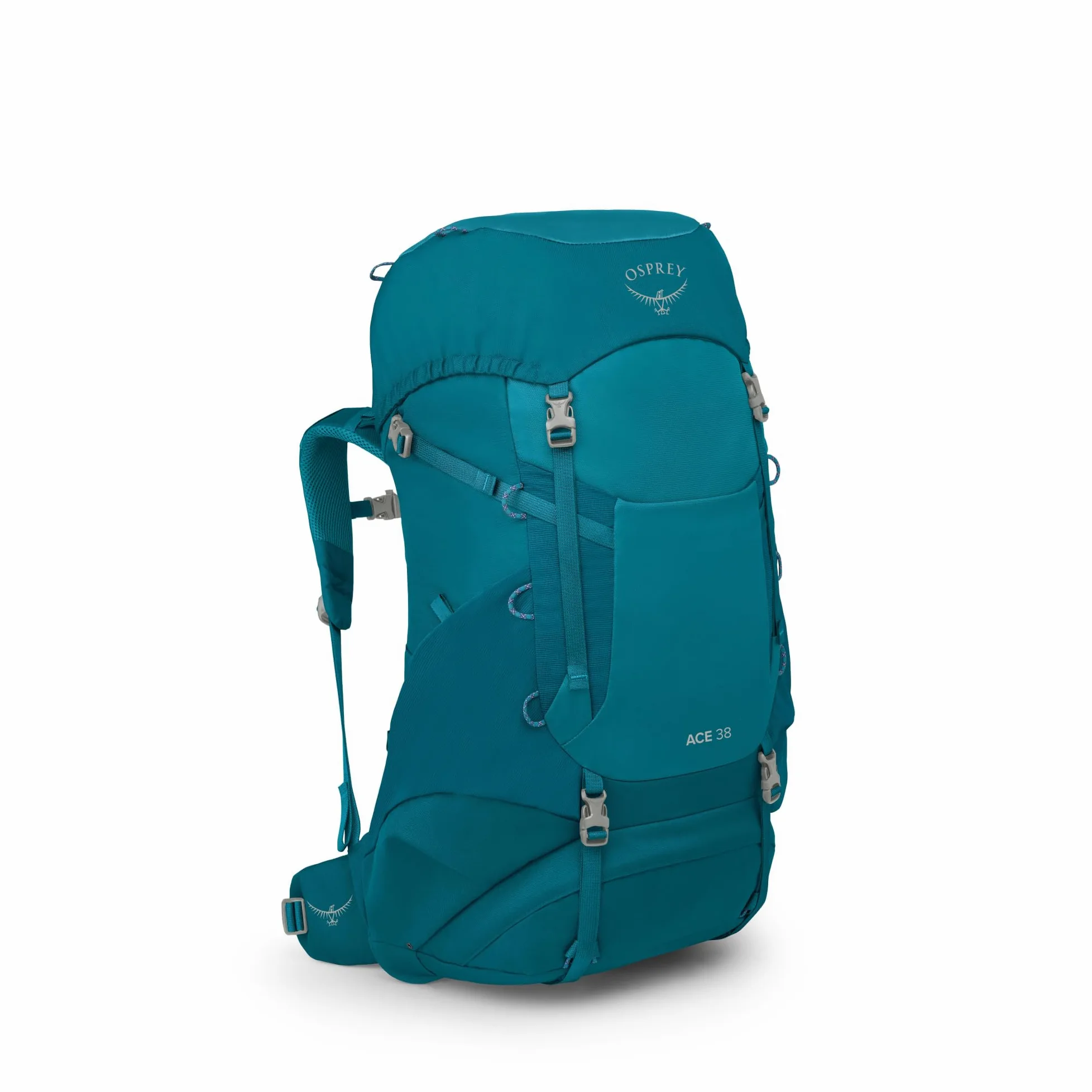 Osprey Ace Mochila de trekking infantil, 38L, Blue Spikemoss/Deep Peyto