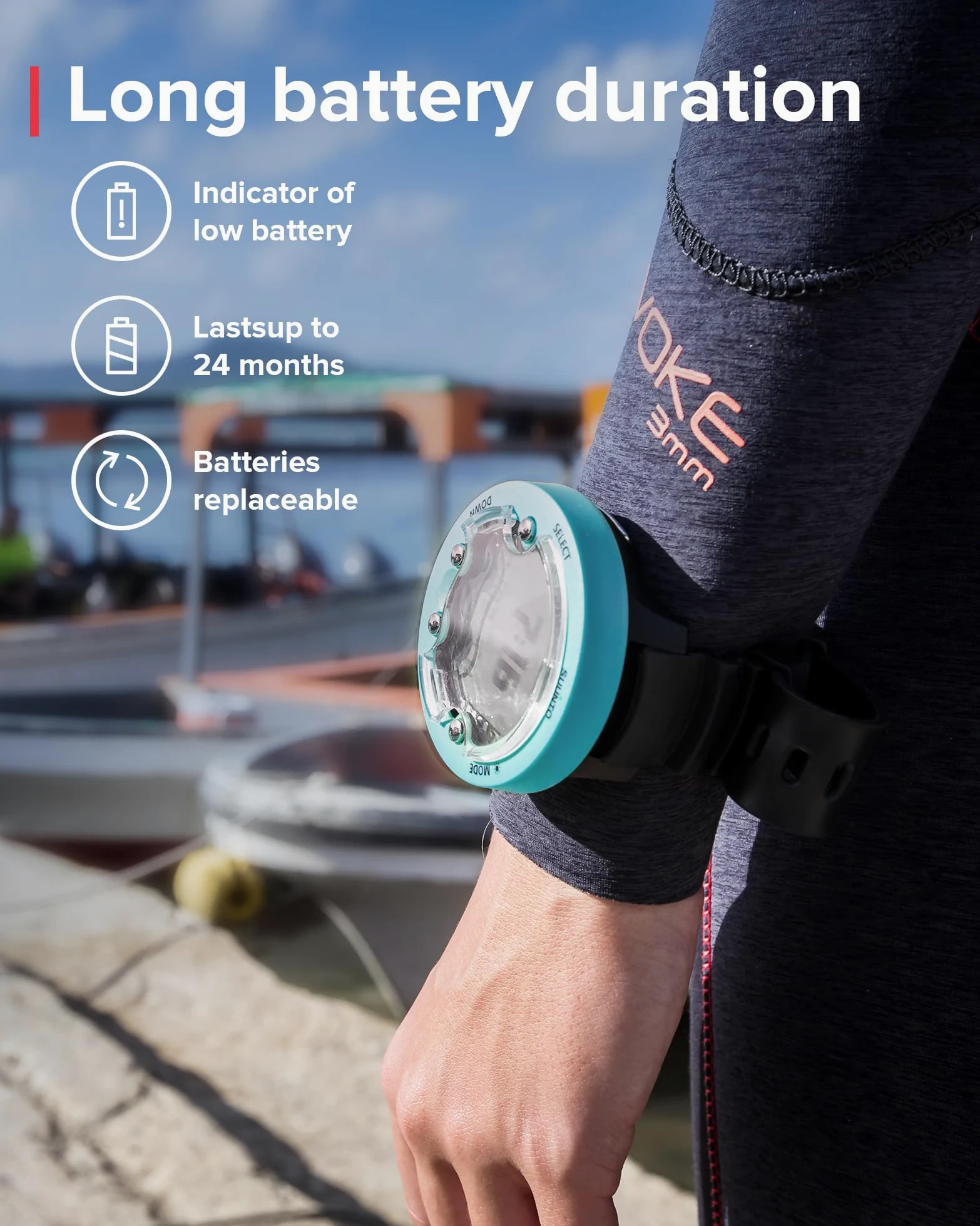 SUUNTO Zoop Novo - Ordenador de buceo de muñeca, color azul aguamarina