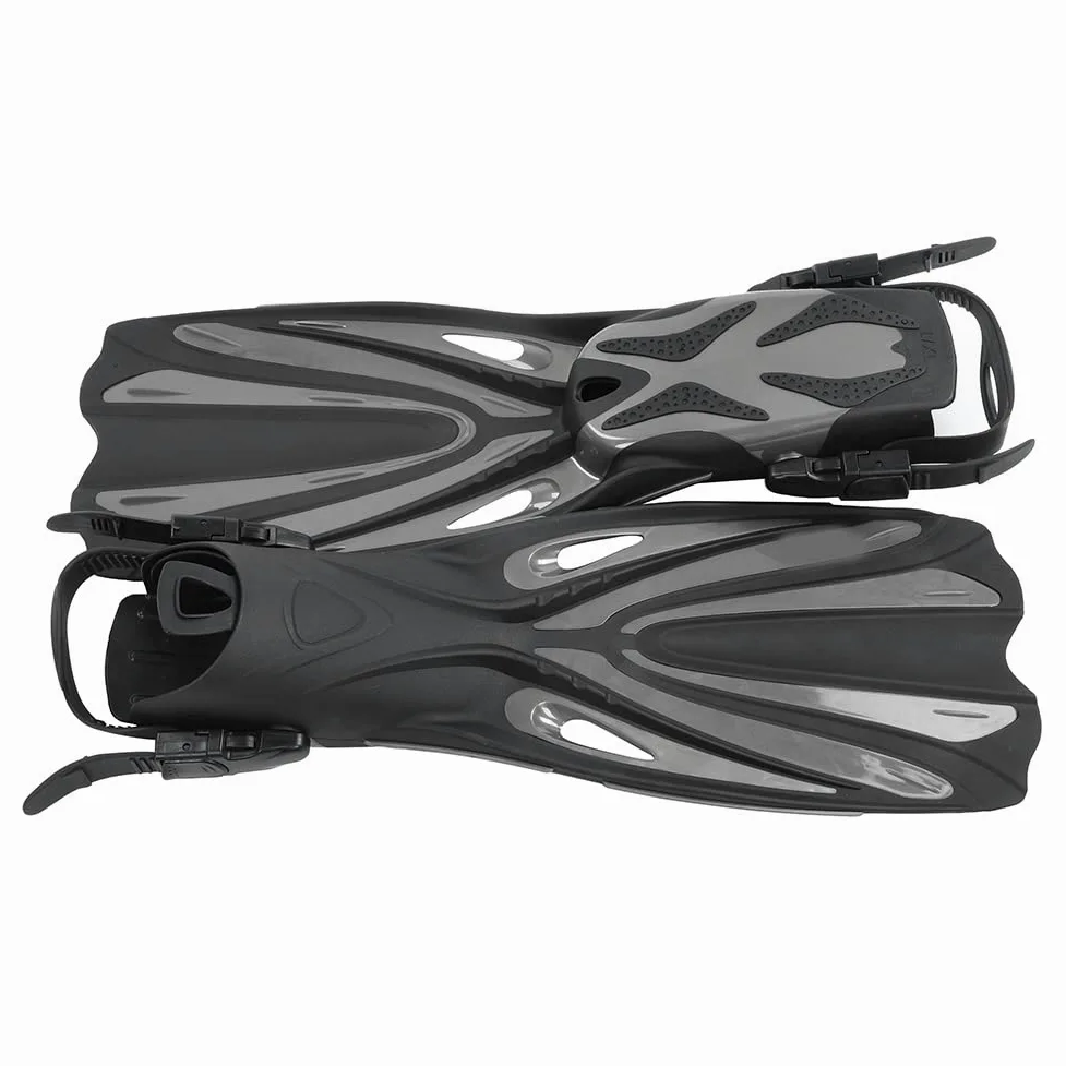 RiToEasysports Aletas de Natación Aletas Suaves Ajustables para Buceo y Snorkel, Material Ligero PP+TPR, Tamaño S/M, Rojo