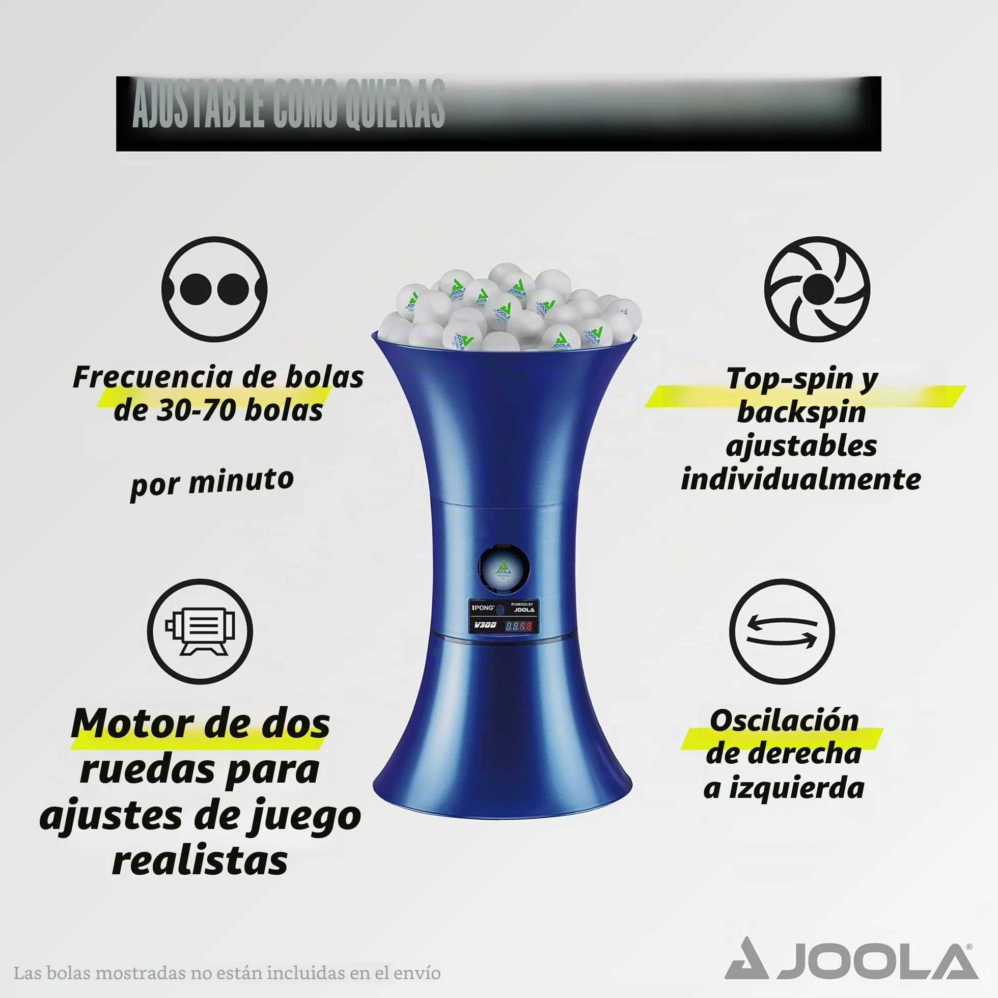 Joola iPong TT Buddy V300 Robot para Ping Pong, Azul