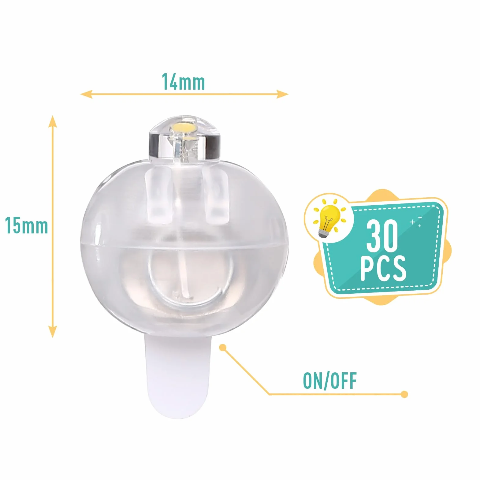 LIHAO 30 Piezas Mini Led Blanco Cálido Farolillos de Papel para Boda Cumpleaños Fiesta