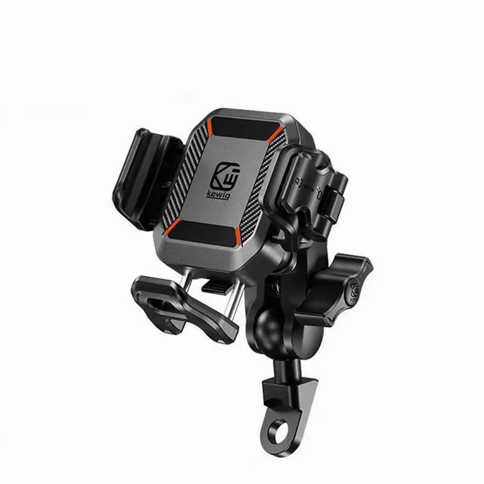 PIWINE Soporte De Navegación para Motocicleta para Scooter | Soporte teléfono motocicleta, cargador inalámbrico antirrobo a prueba de golpes 15W y carga rápida USB C 36W