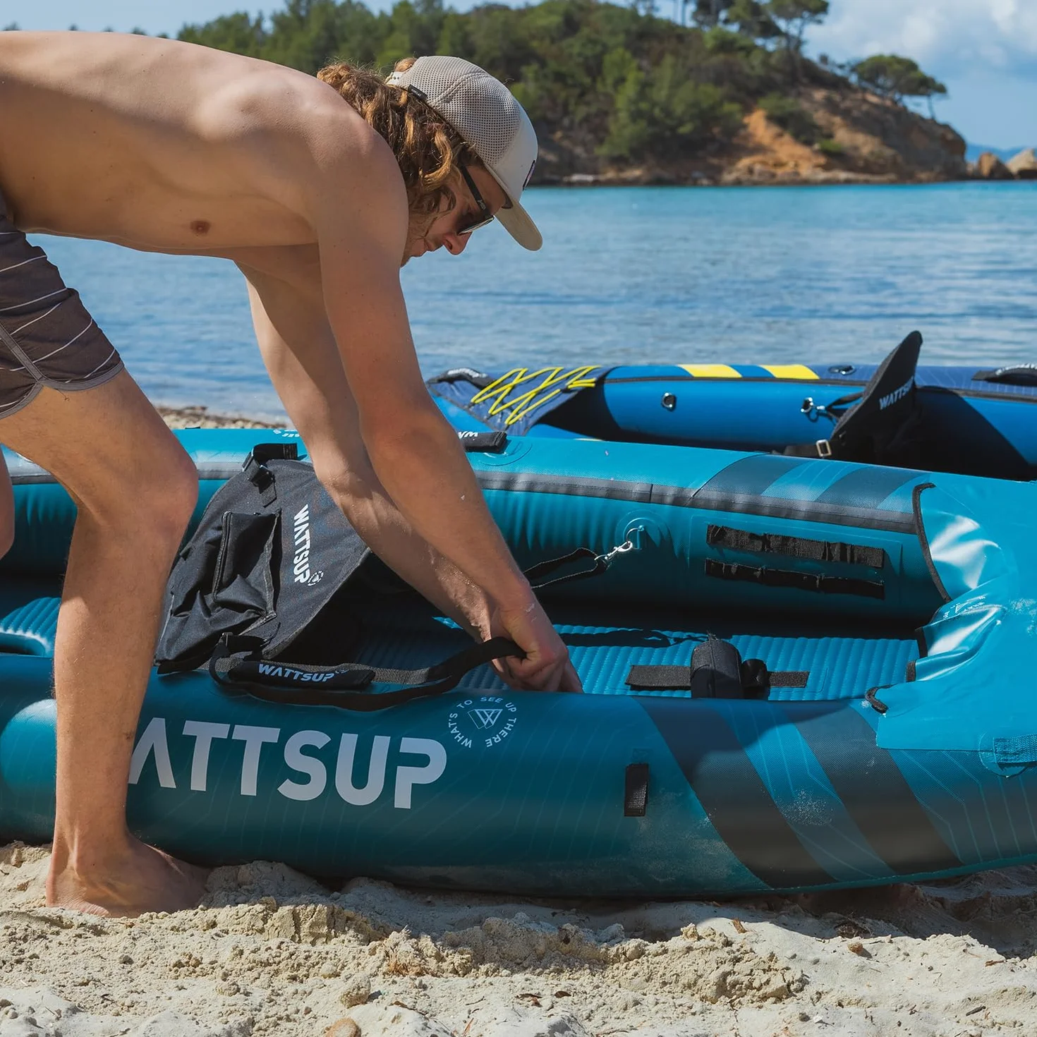 Wattsup Kayak Inflable 2 Plazas 410 cm x 85 cm PVC Laminado Dropstitch Pack Completo 220 kg