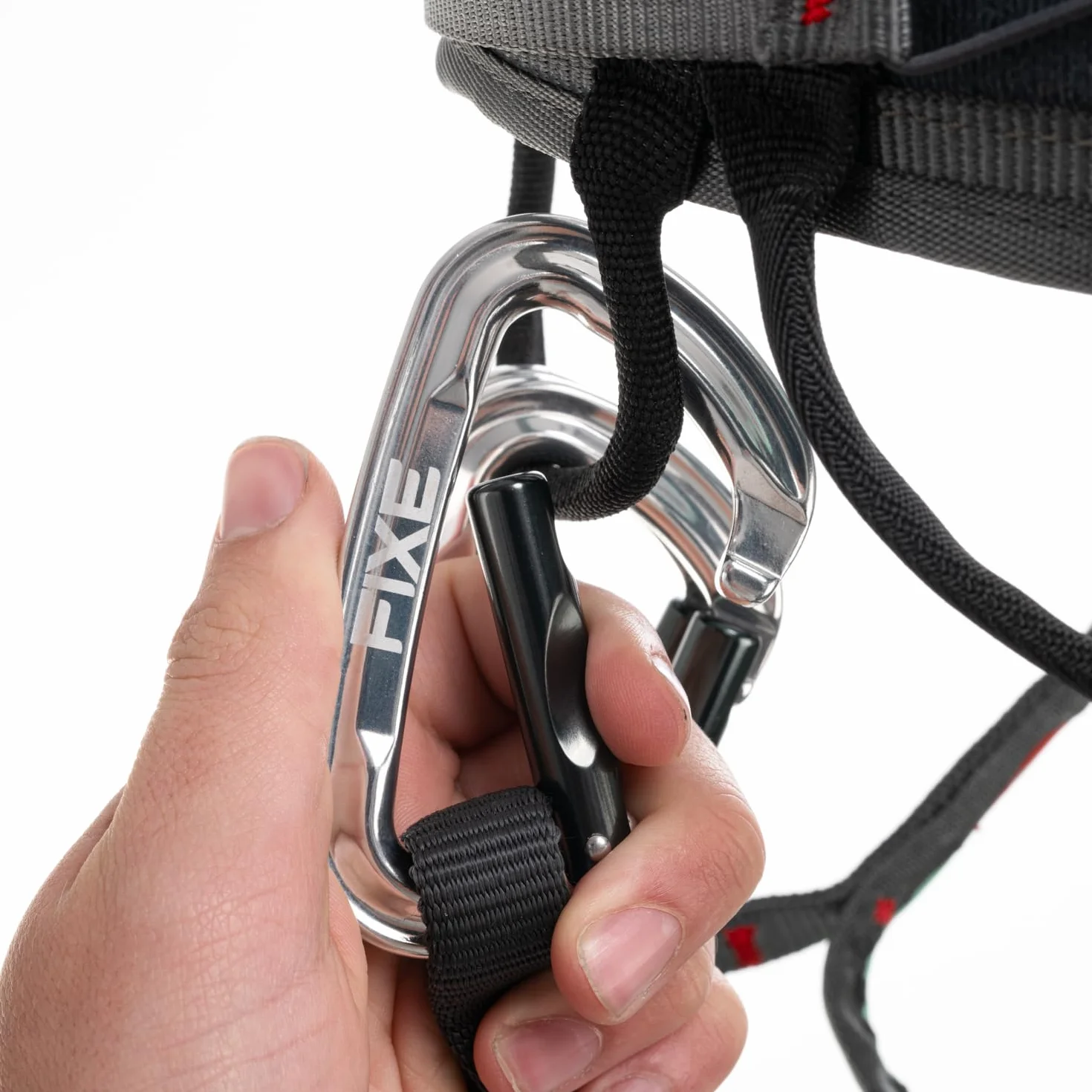 FIXE - Arnés EXPLORA para Escalada y Alpinismo, Ajuste Regulable Fit Webbing®, Hebillas de Aluminio, Dual Webbing para Máxima Comodidad, Ligero y Versátil, Certificación EN12277, UIAA 106 y Talla S-M