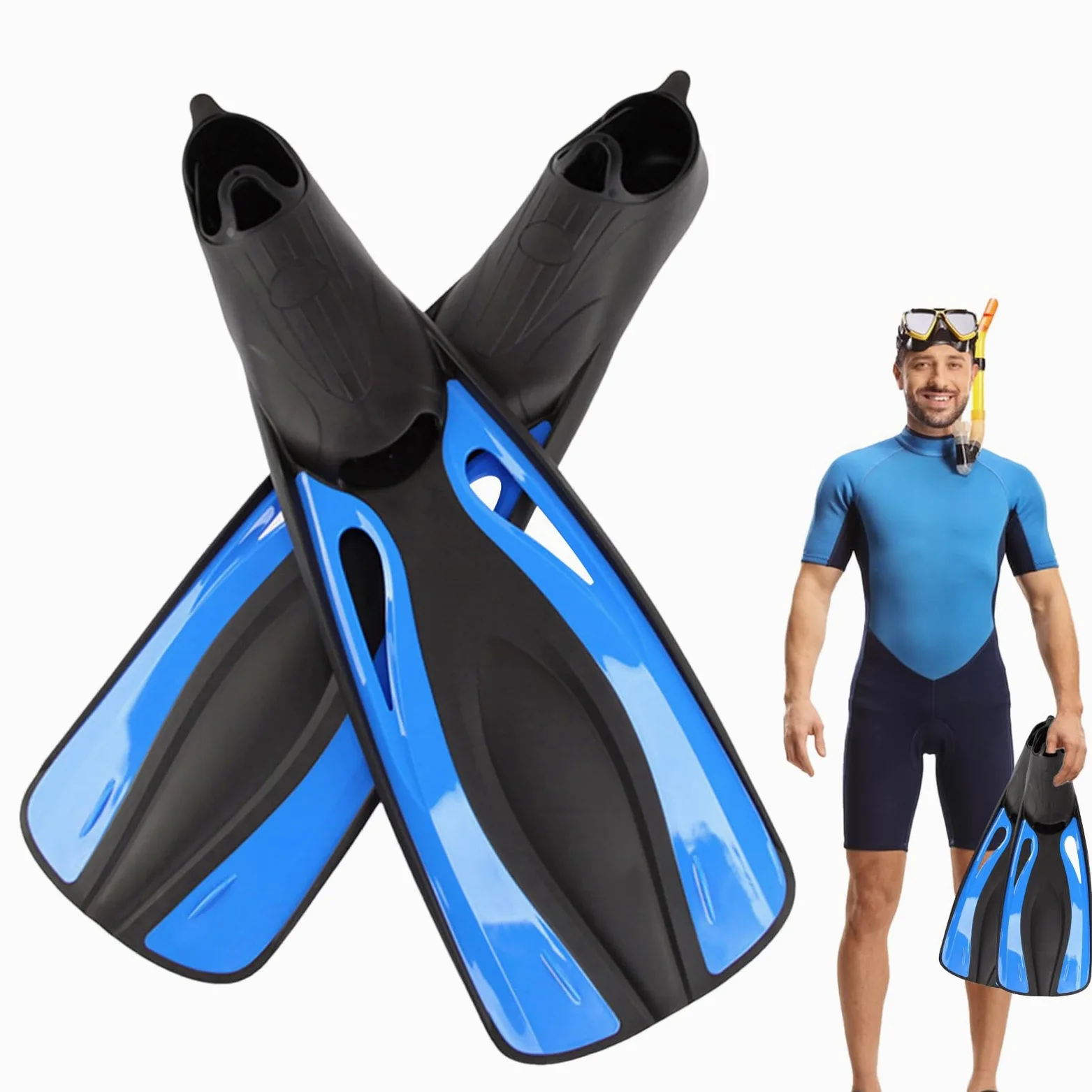 Aletas De Buceo, Aletas De Buceo Y Snorkel Adultos | Par Ajustable Para Actividades Acuáticas Hombres Mujeres Niveles