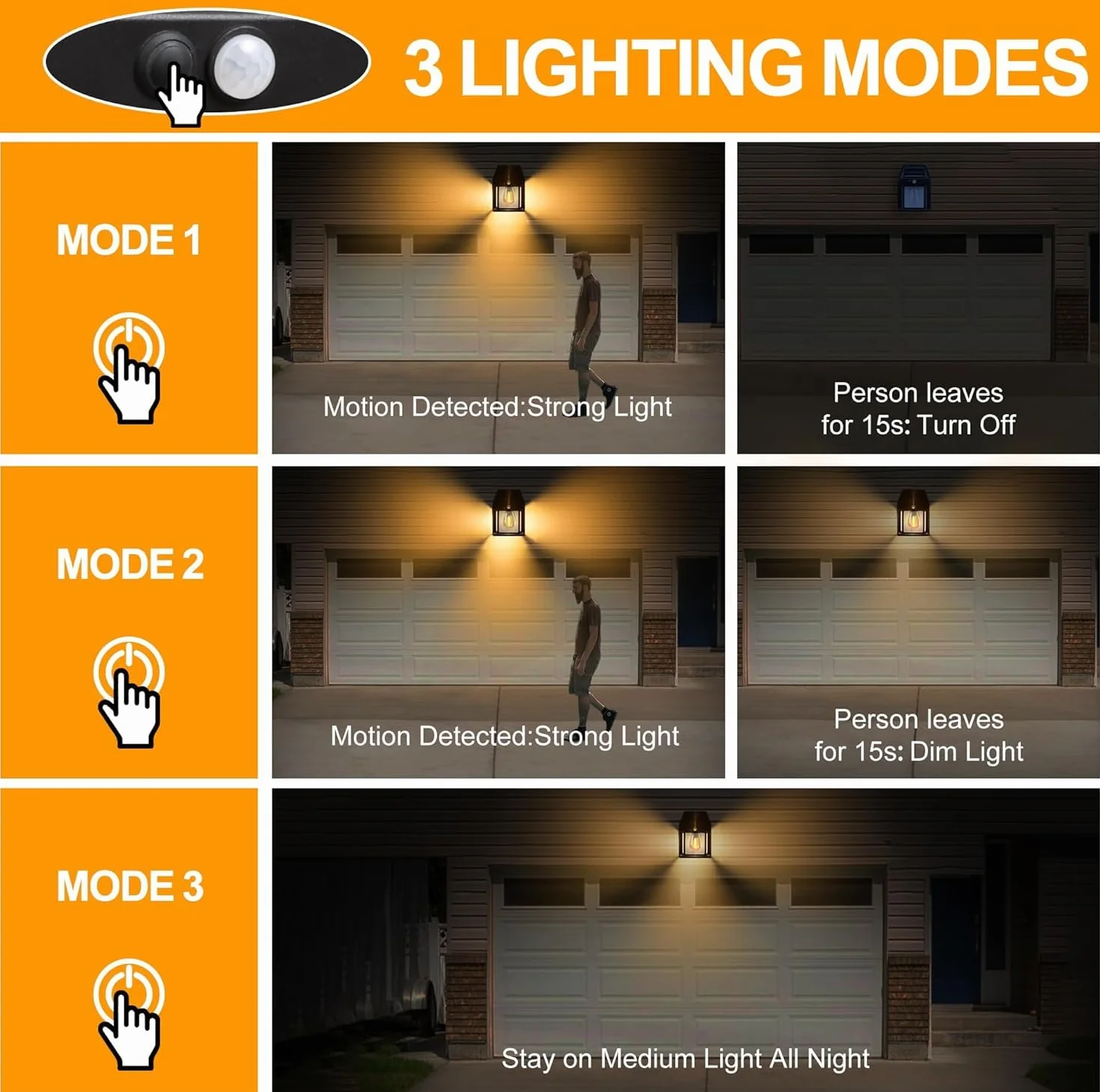 Joomer 4 Paquete Luz Solar Exterior IP65 Impermeable con Sensor de Movimiento, Blanco Cálido