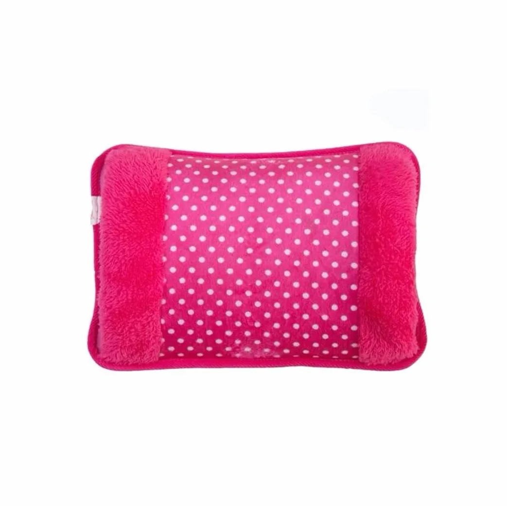 Bolsa de Agua Caliente Eléctrica Recargable y Portable para Aliviar Dolores Musculares, Cama Caliente (Rosa)