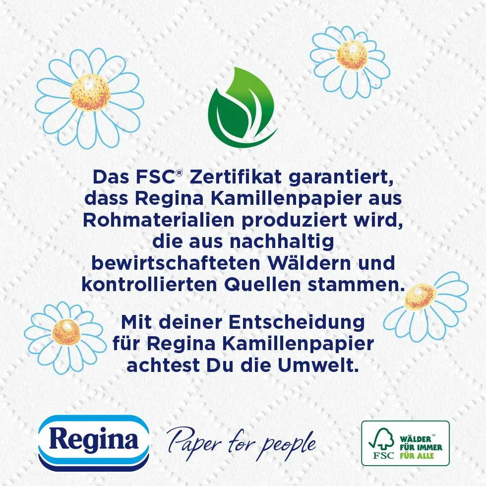 Regina Papel Higiénico 3 Capas Manzanilla 56 Rollos 150 Hojas FSC