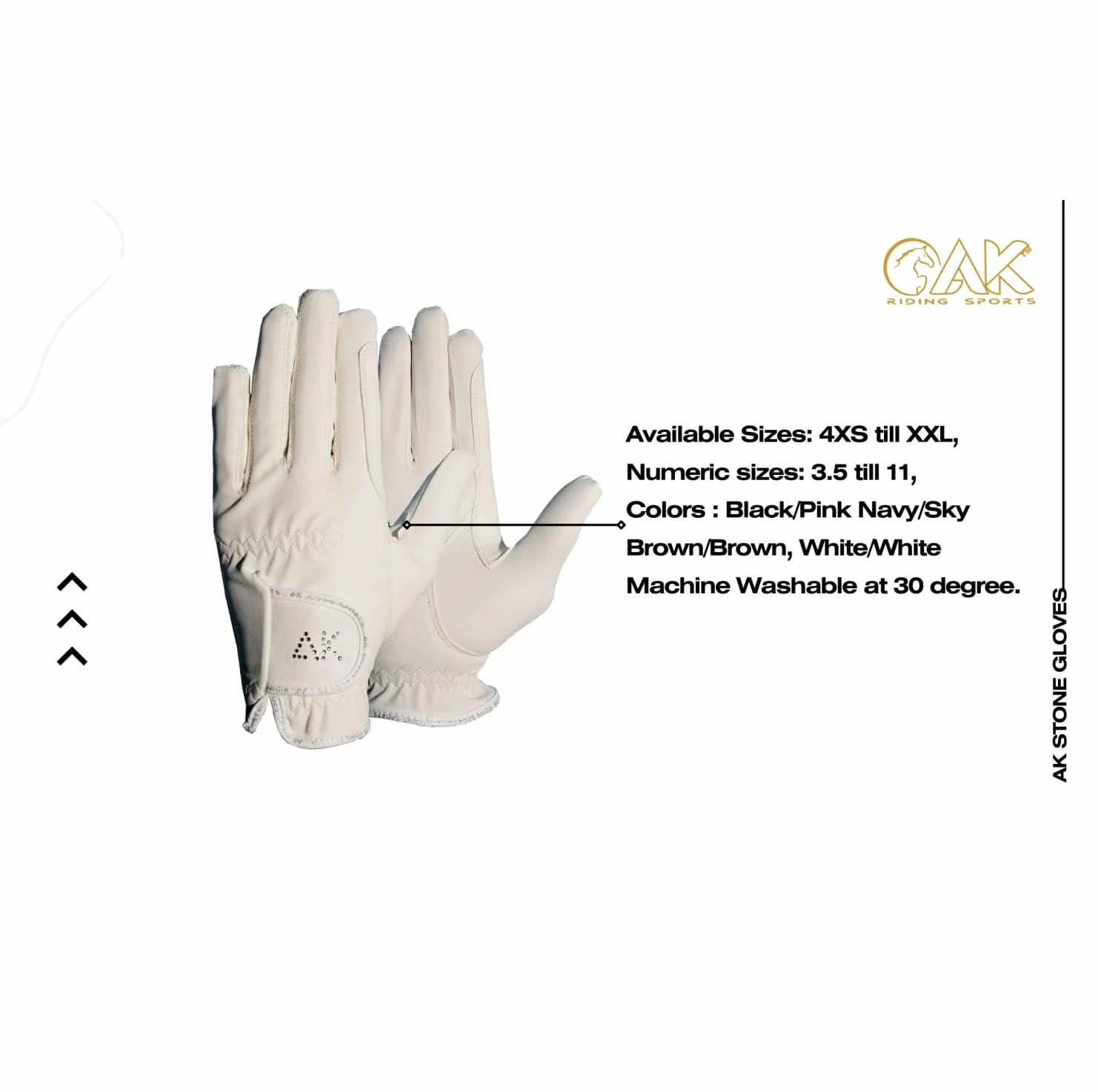 AK - Guantes de equitación para mujer, hombres y niños, con piedras