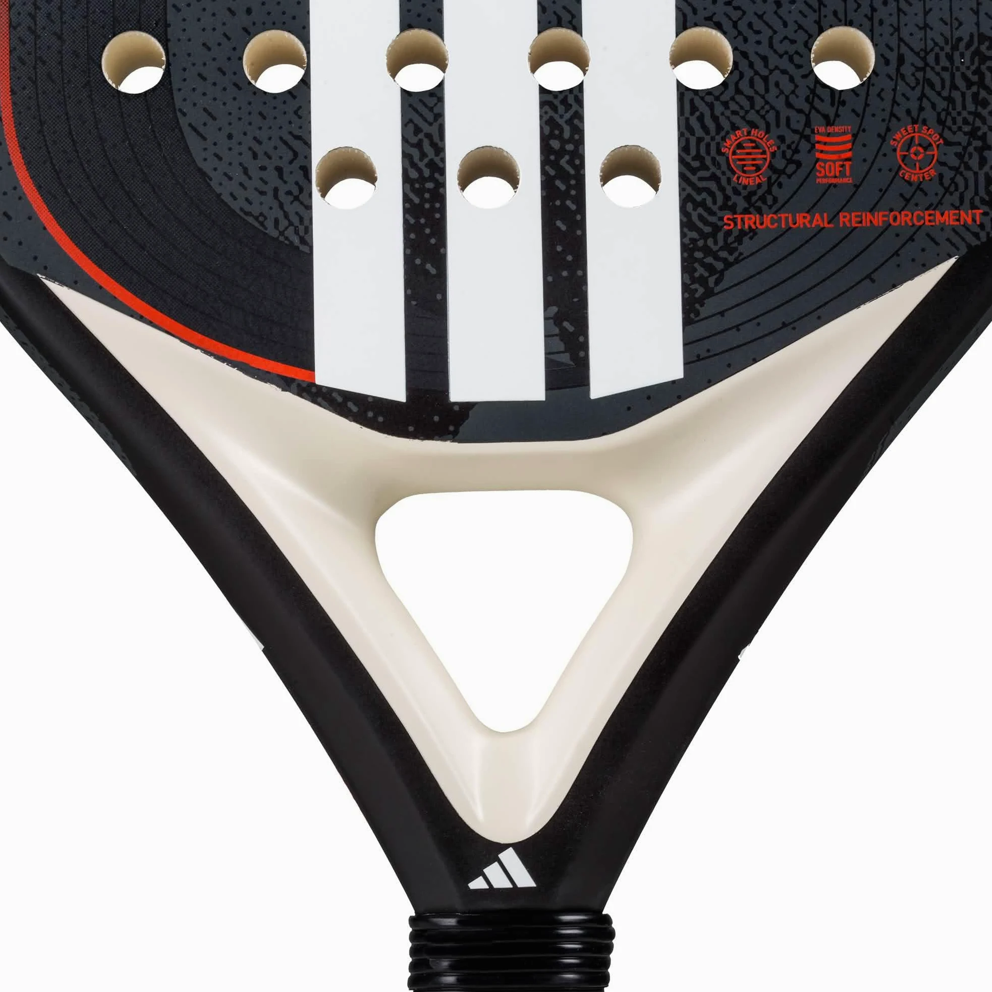 Pala de Padel adidas Drive Black 3.4 Negra, Forma Redonda, Goma eva Soft Performance, Fibra de Vidrio