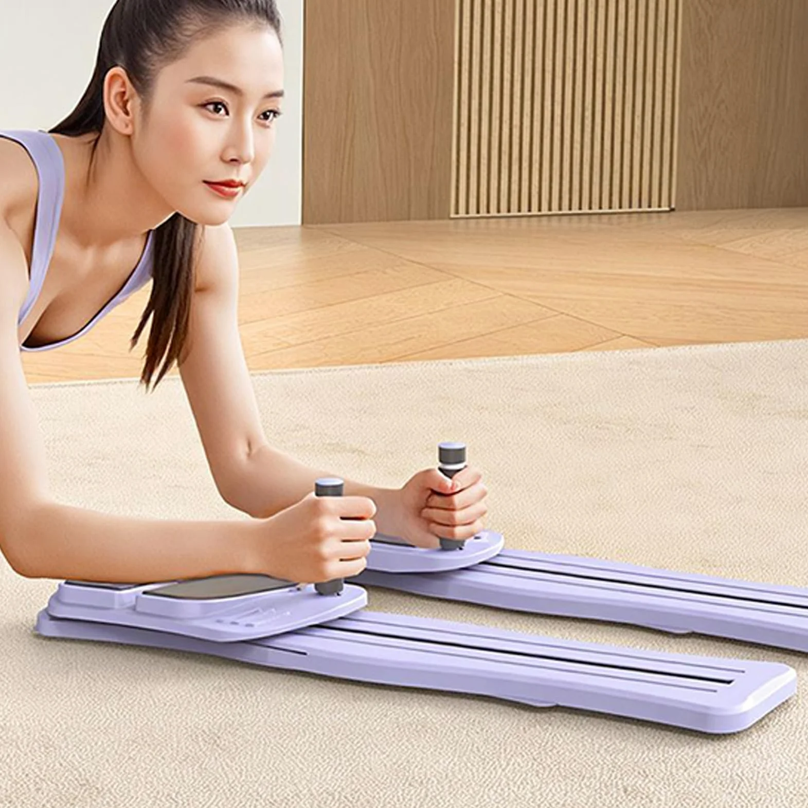 Tabla para Pilates Reformer, Tabla de Ejercicios Abdominales, Accesorio Gimnasio Portátil y Resistente, Equipo Entrenamiento Abdominales Antideslizante Ergonómica