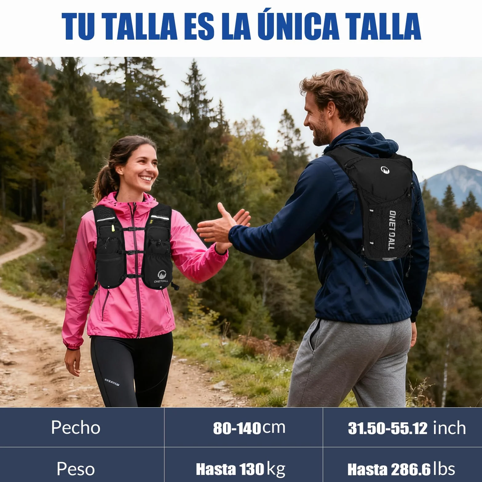 Chaleco Running Hombre Mujer, Mochila Hidratacion Trail con Bolsa Agua 2L, Reflectante